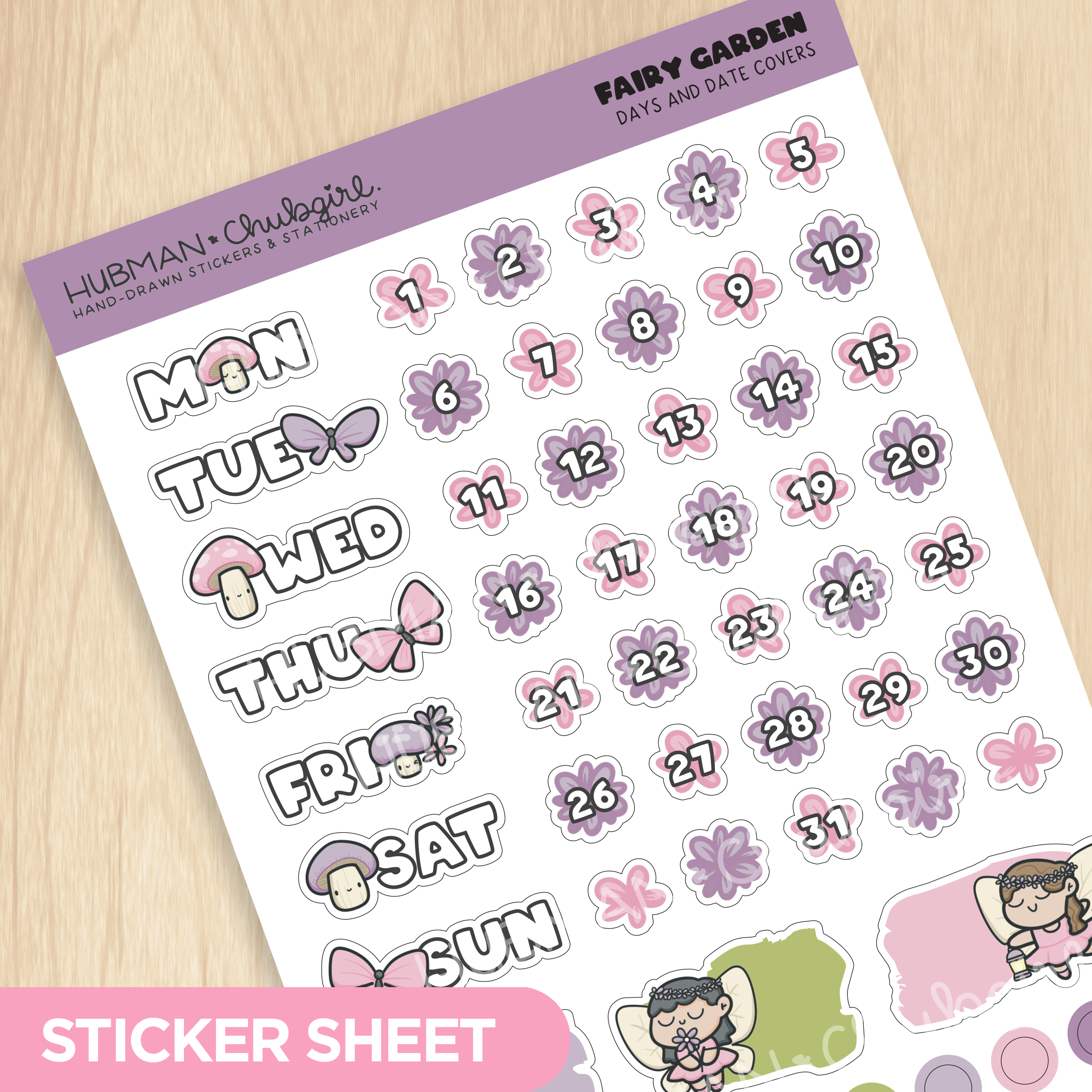 Fairy Garden Days and Date Covers