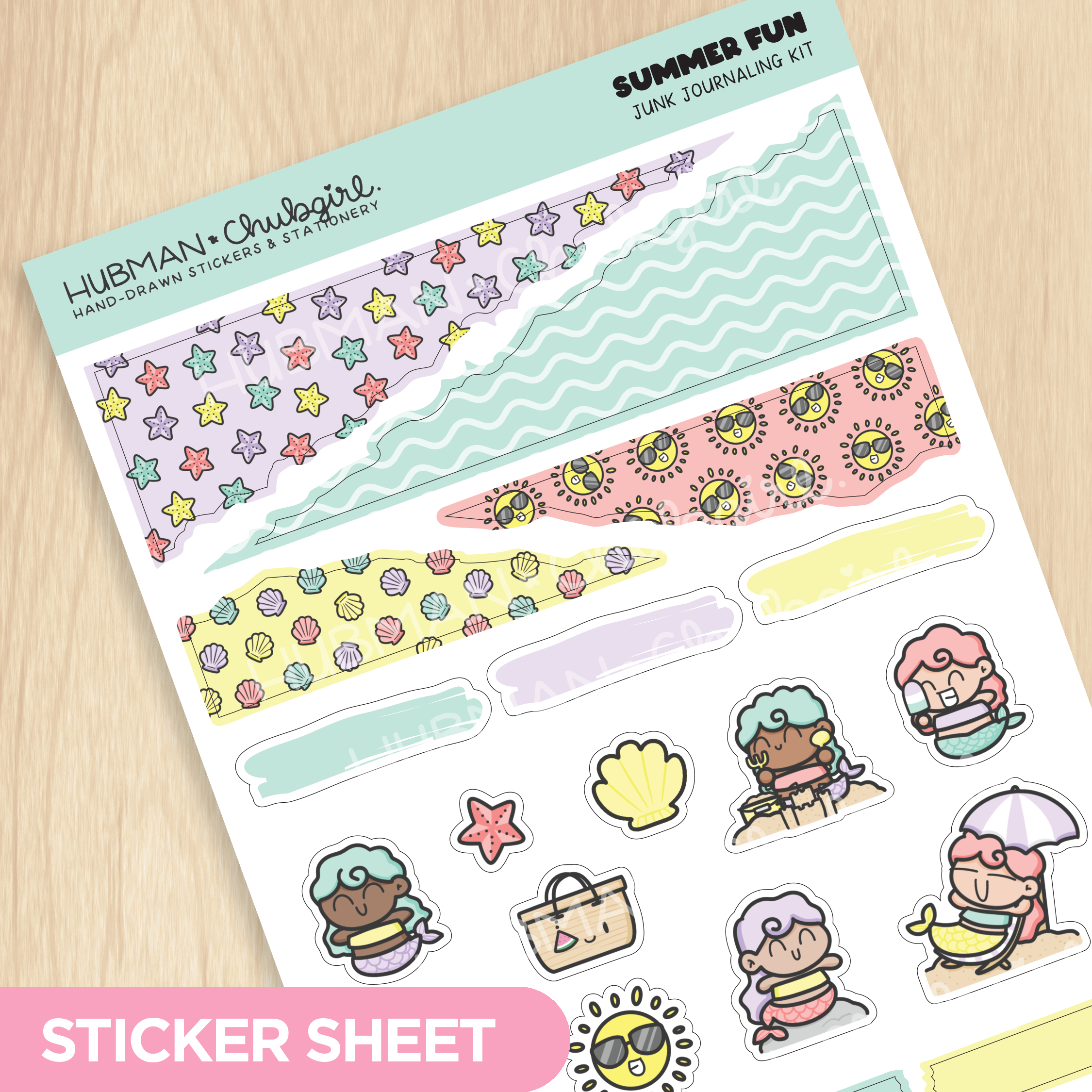 Summer Mermaids Junk Journaling Kit