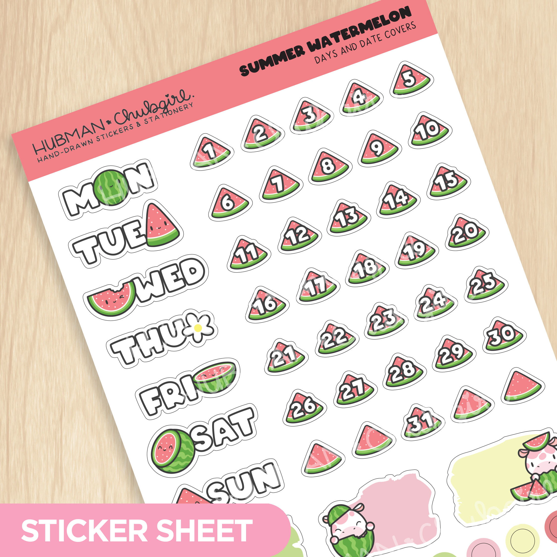 Summer Watermelon Days and Date Covers