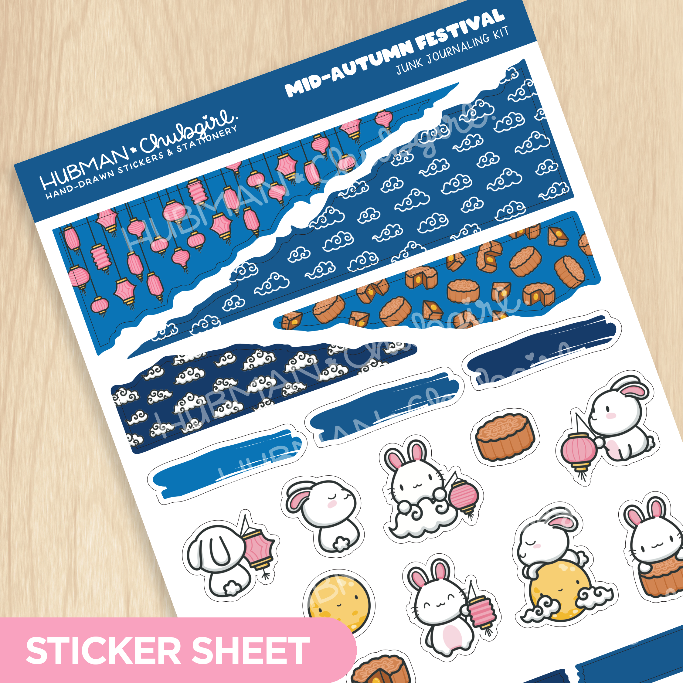 Mid-Autumn Festival Junk Journaling Sheet