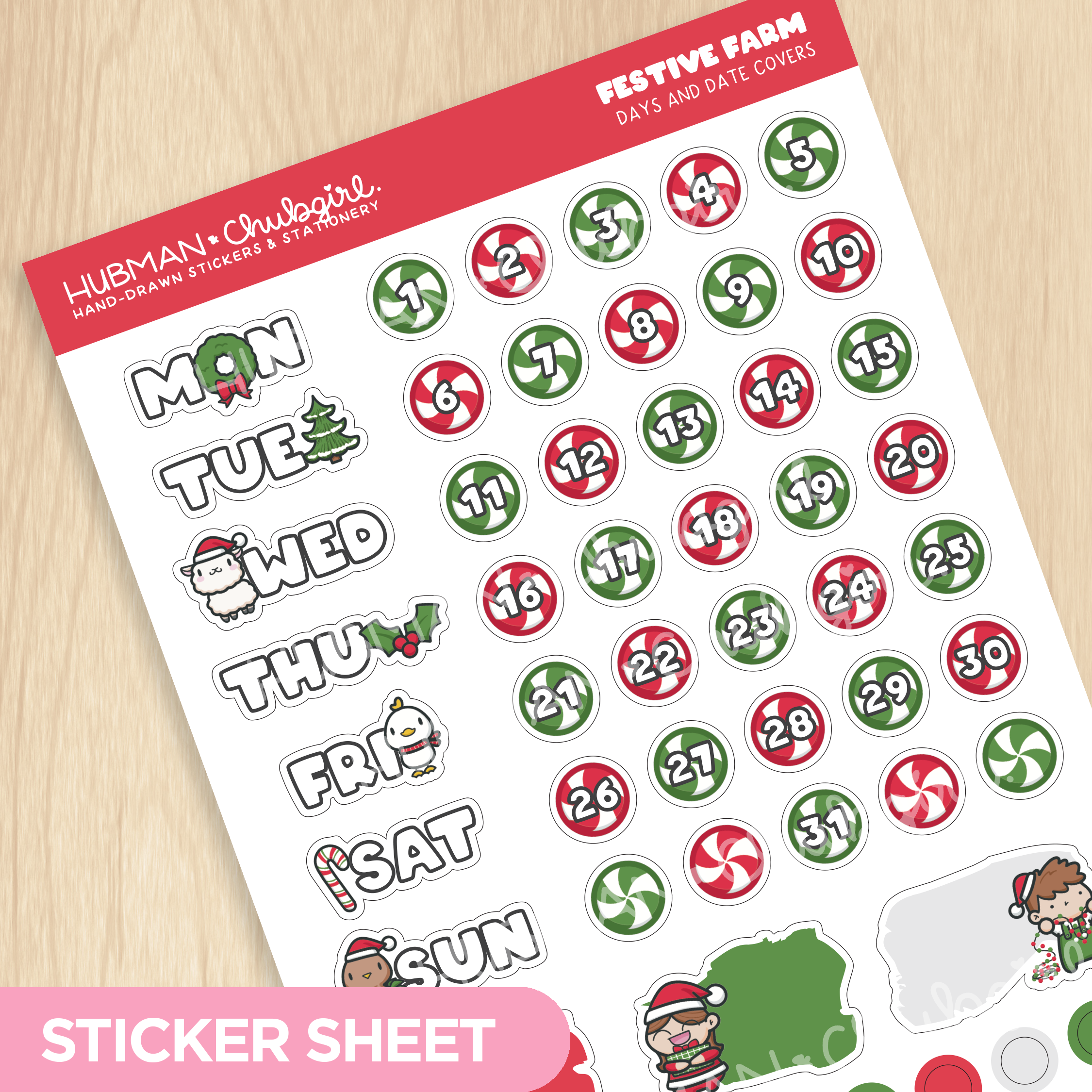 Festive Farm Days and Date Covers