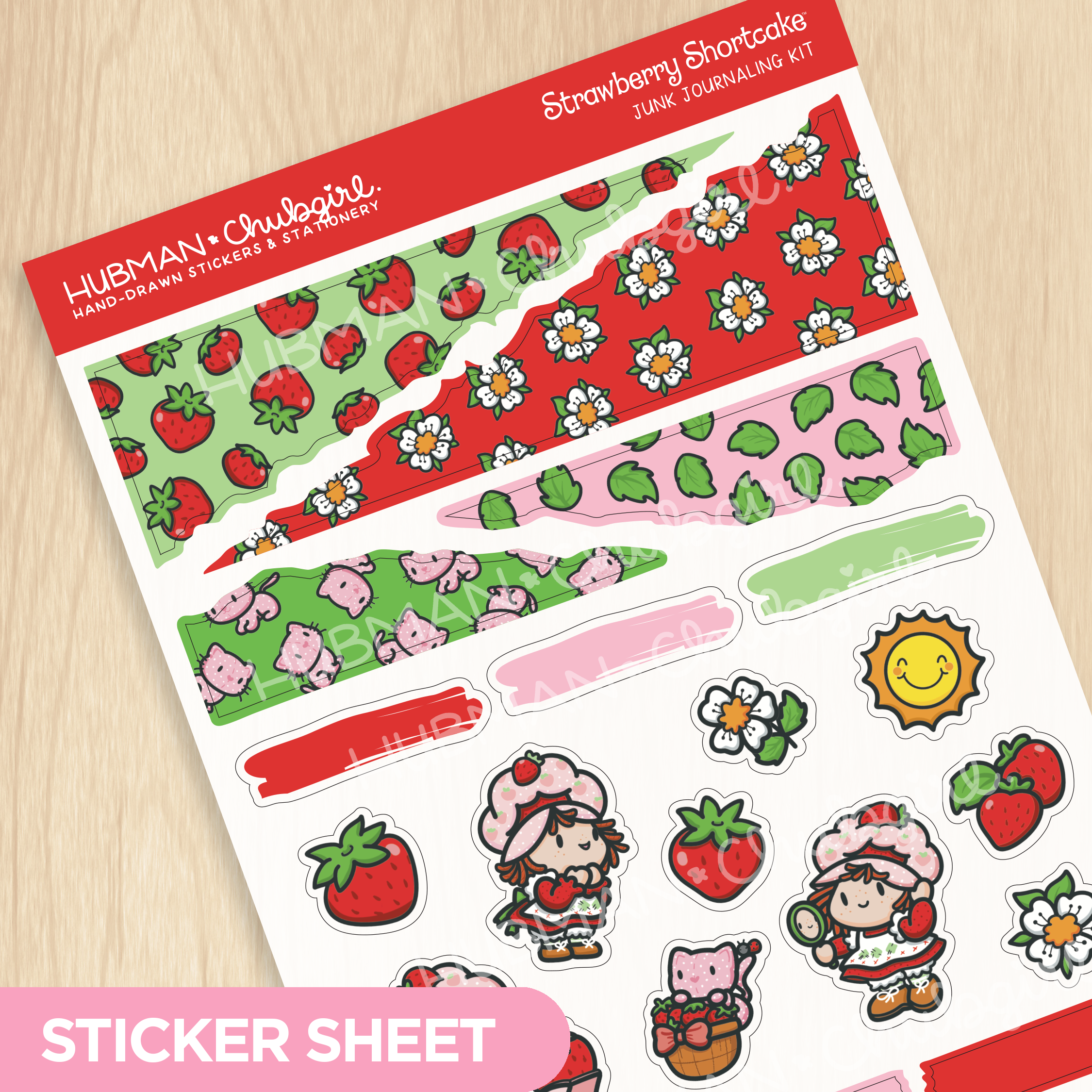 Strawberry Shortcake Junk Journaling Kit