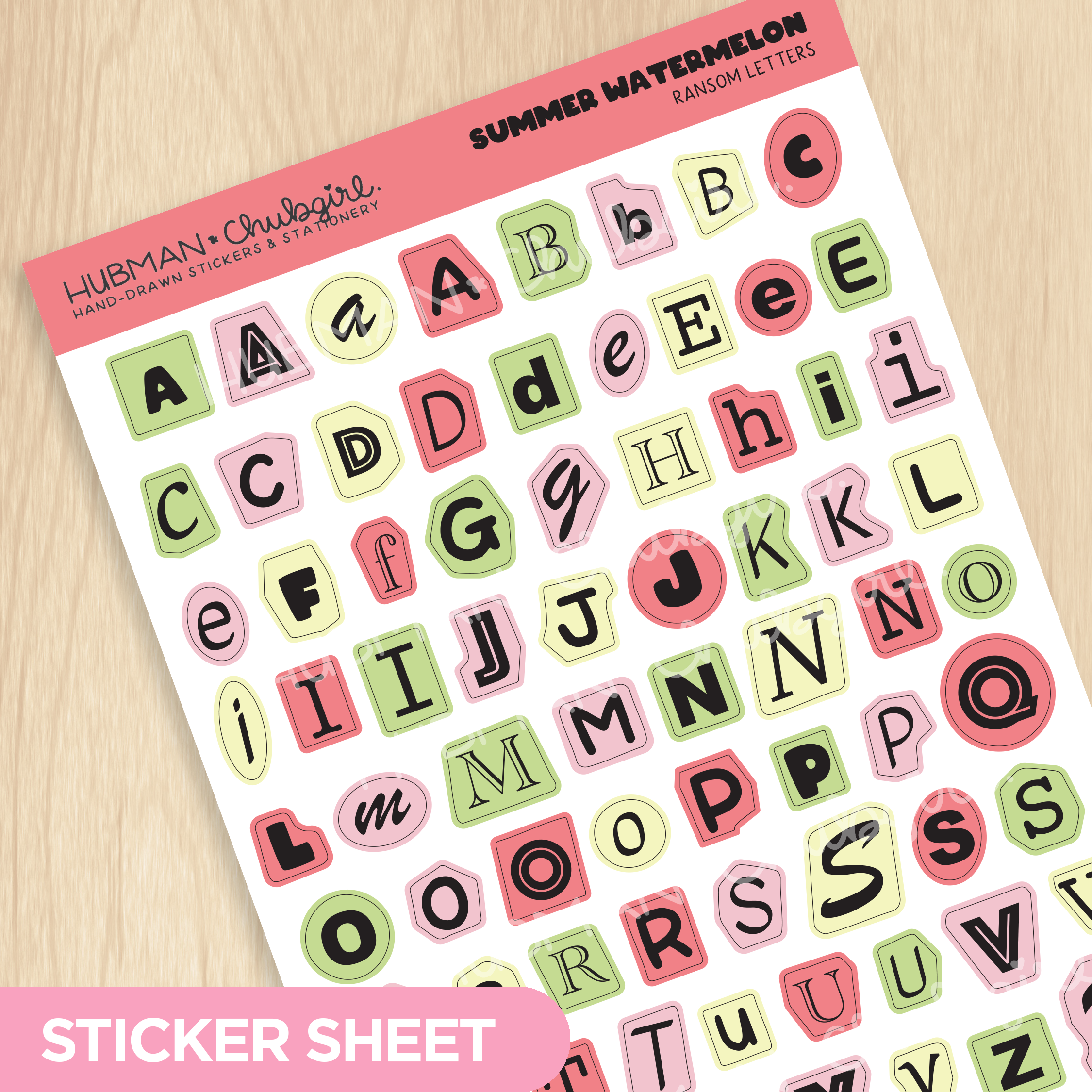 Summer Watermelon Ransom Letters