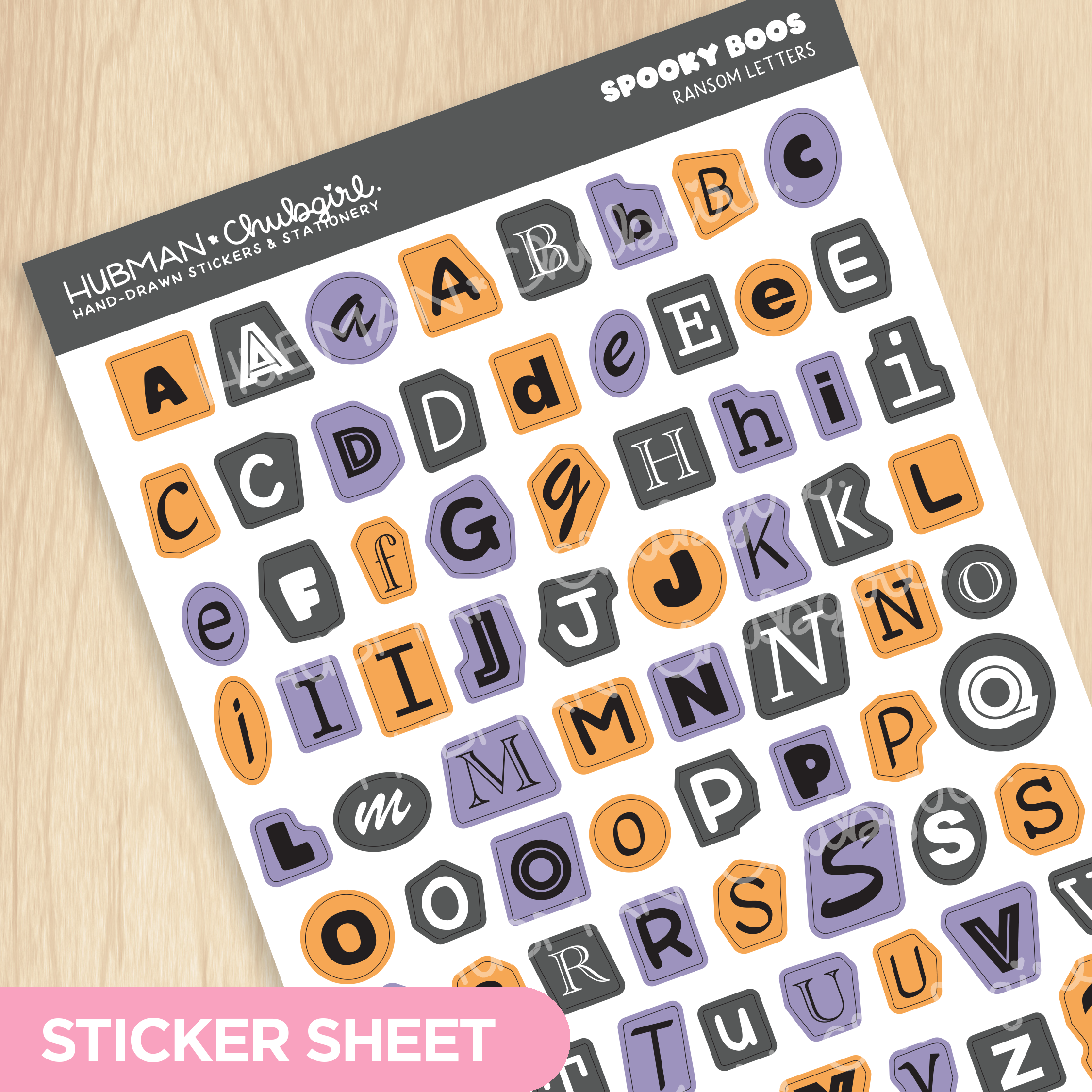 Spooky Boos Ransom Letters