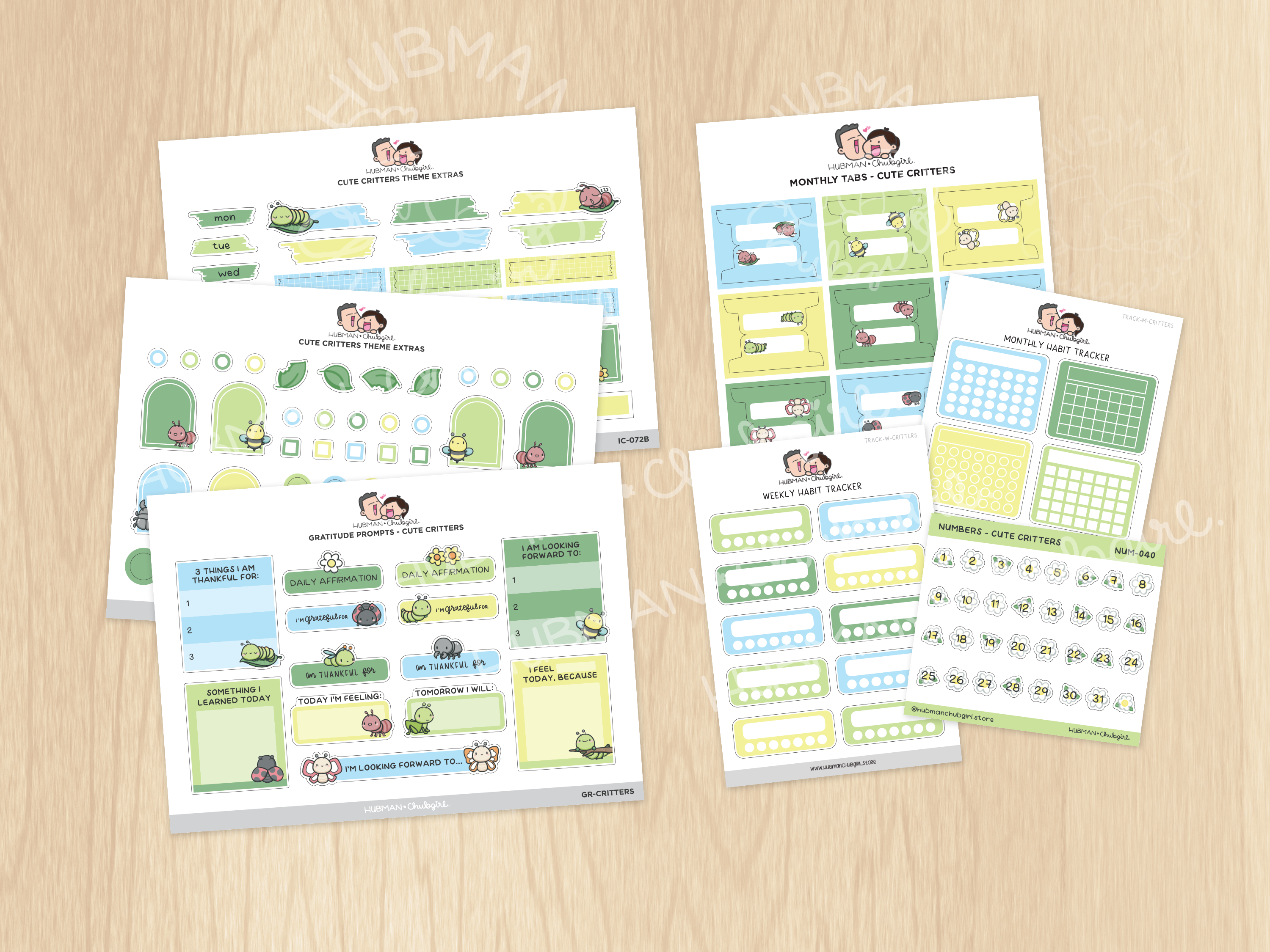 Cute Critters Journaling Extras Sticker Set