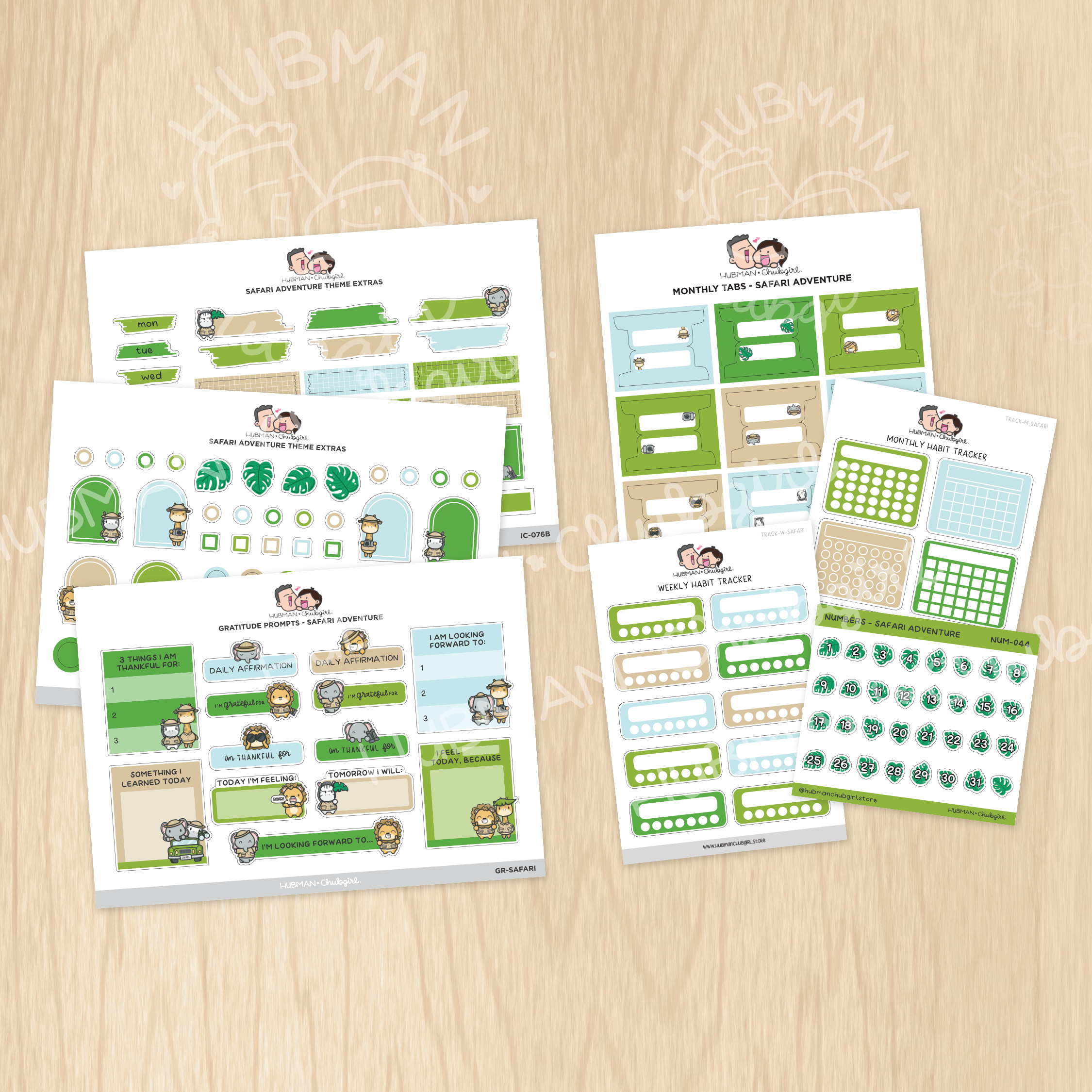 Safari Adventure Journaling Extras Sticker Set
