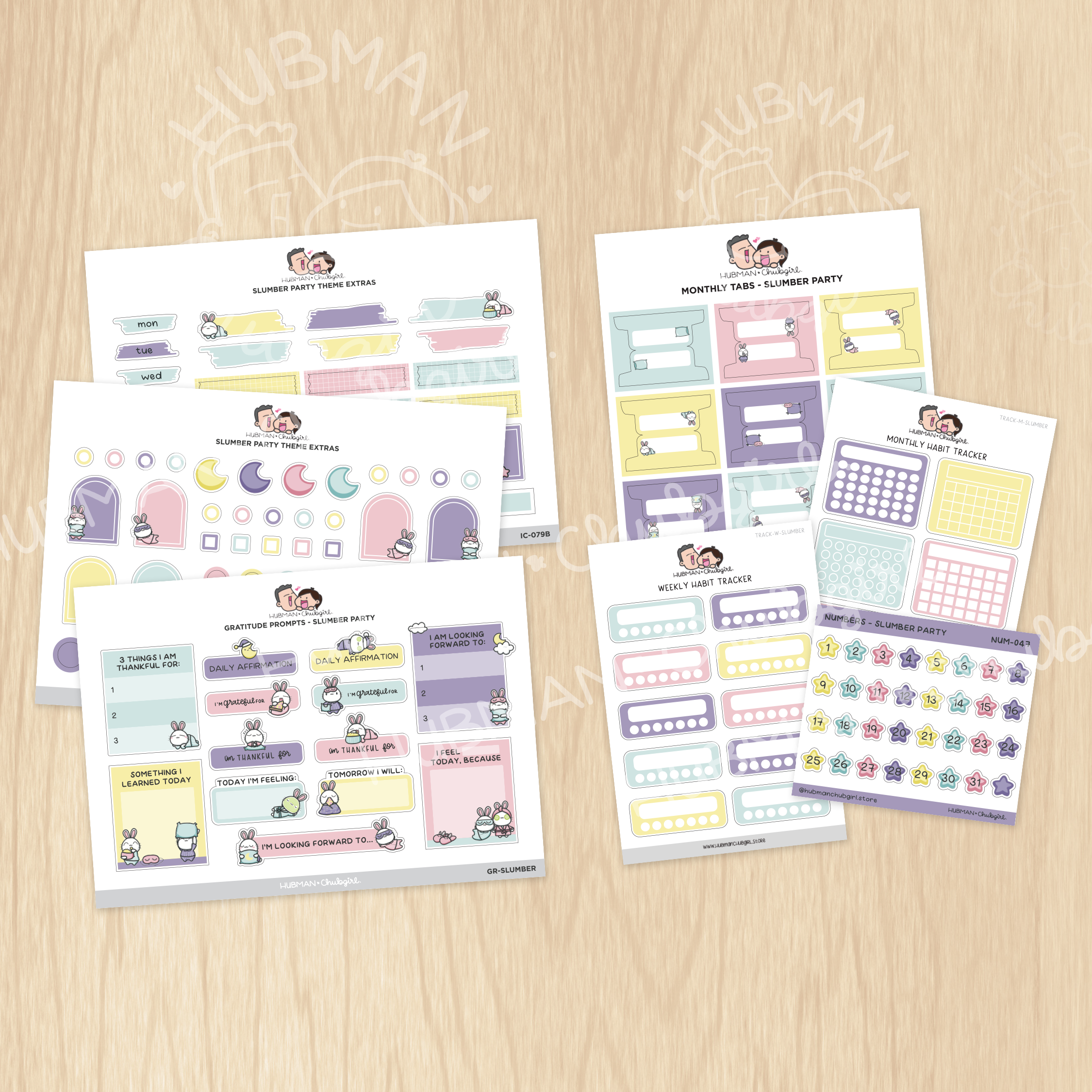 Slumber Party Journaling Extras Sticker Set