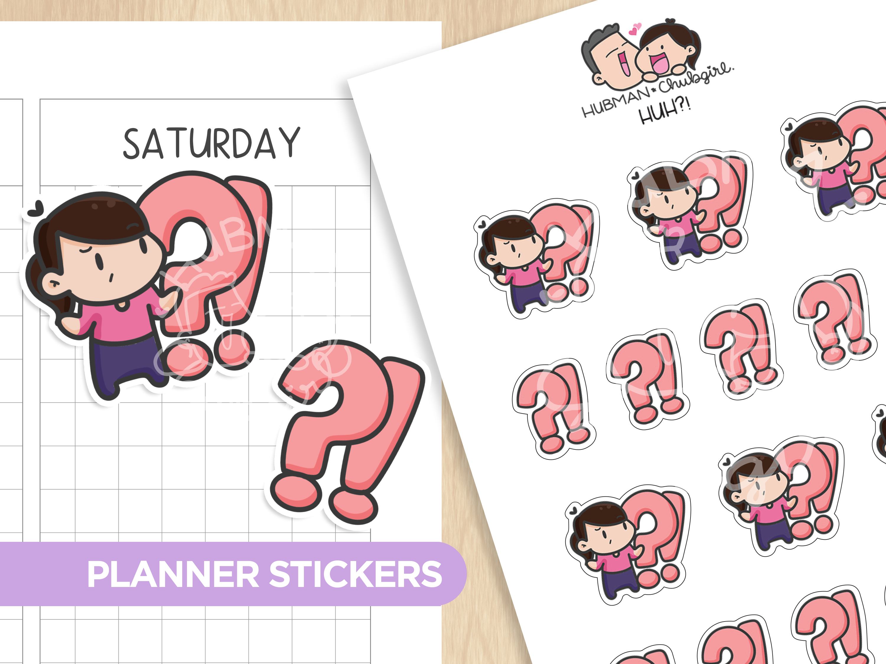 Huh?! Planner Stickers