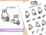 Bun Bun Loves Washi Tape Planner Stickers