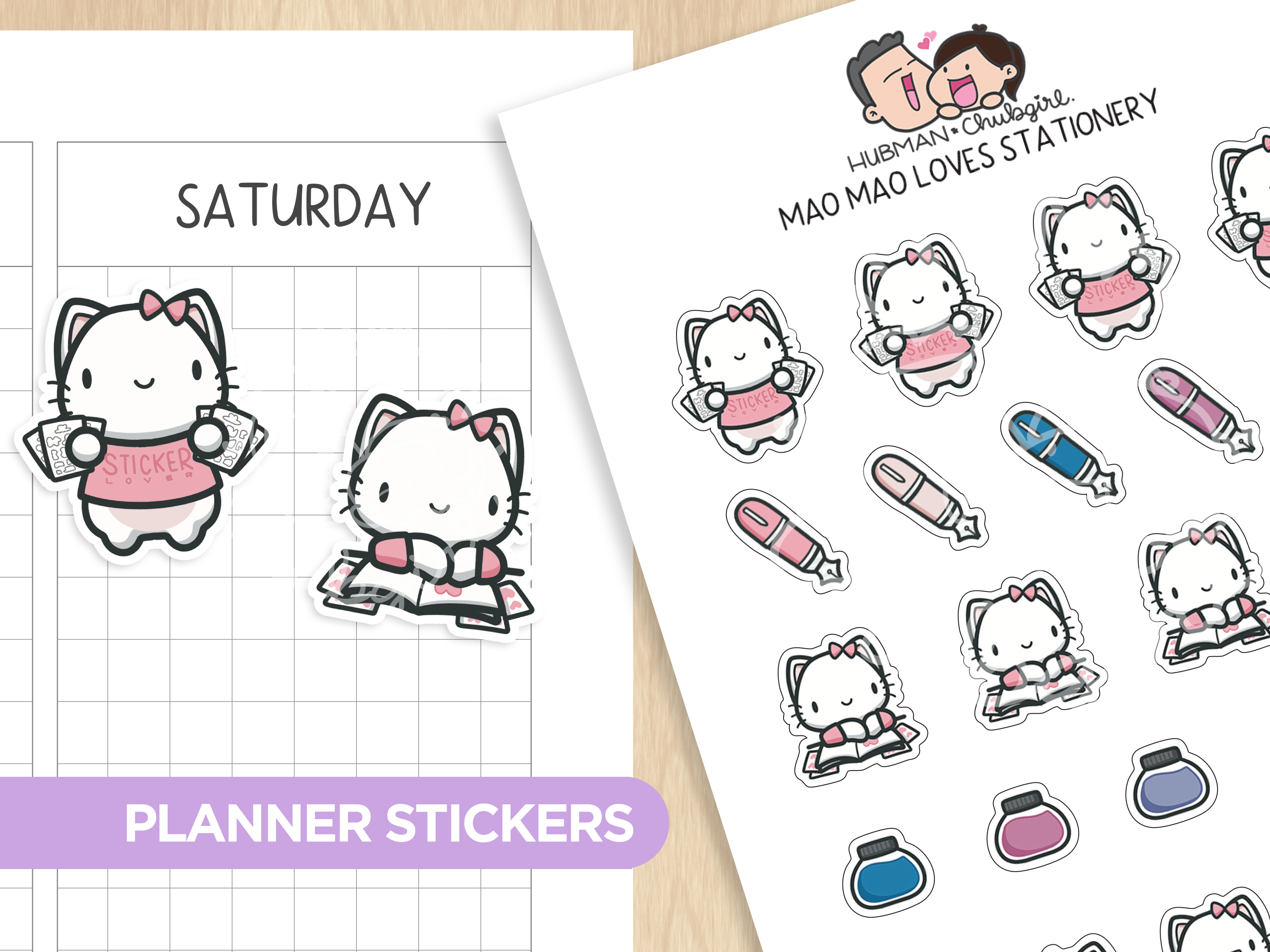 Mao Mao Loves Stationery Planner Stickers