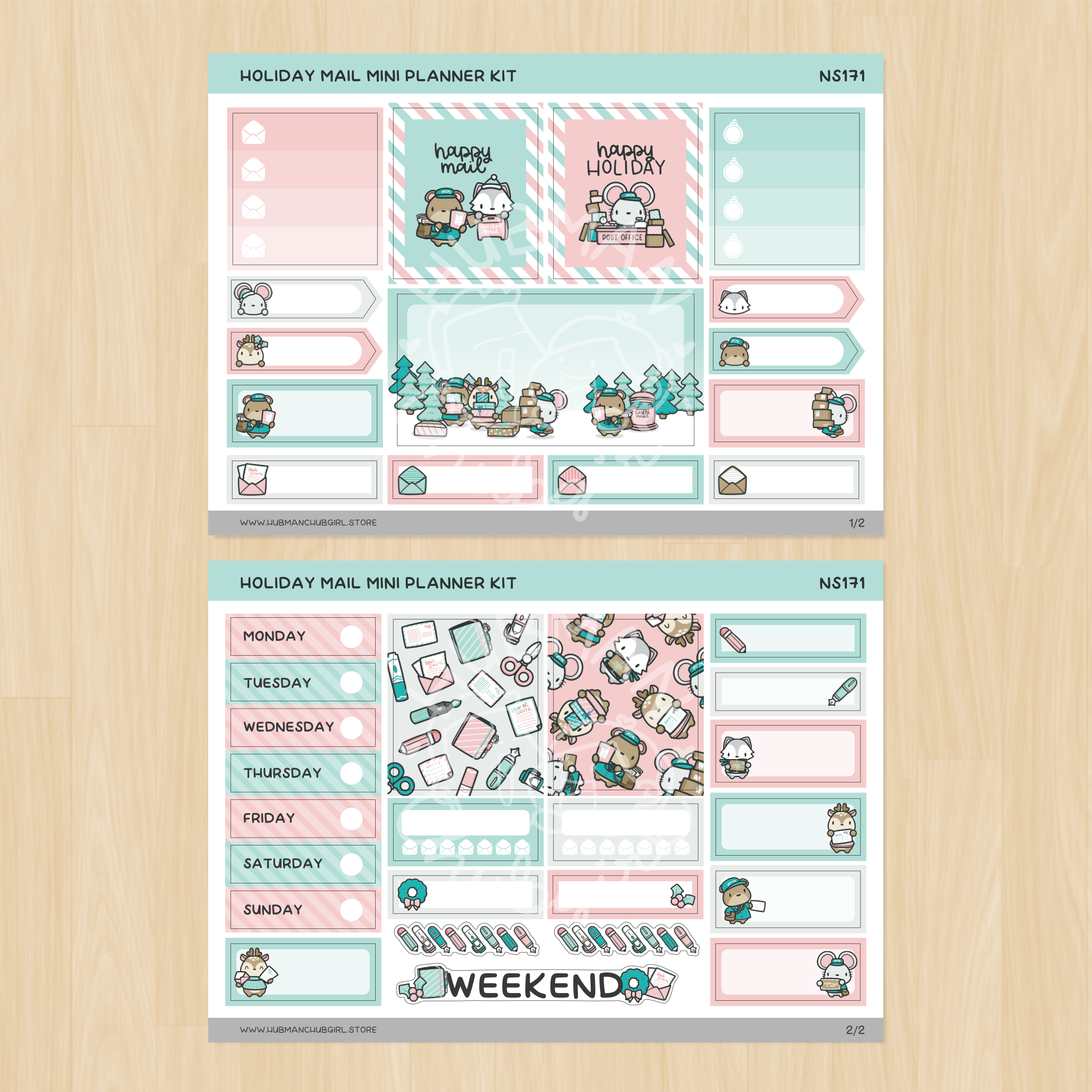 Holiday Happy Mail Mini Planner Kit