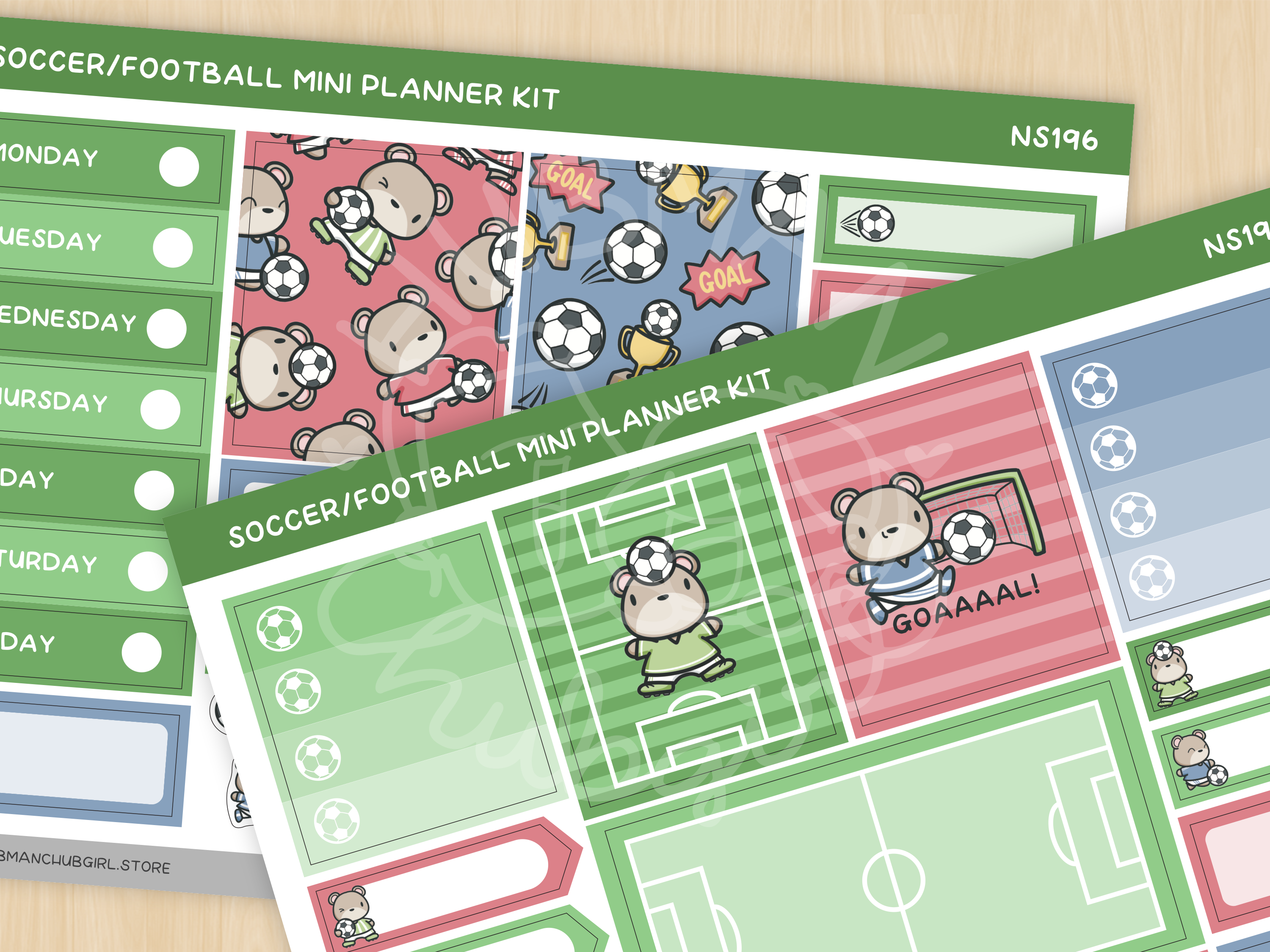 Soccer/Football Mini Planner Kit (Set of 2)