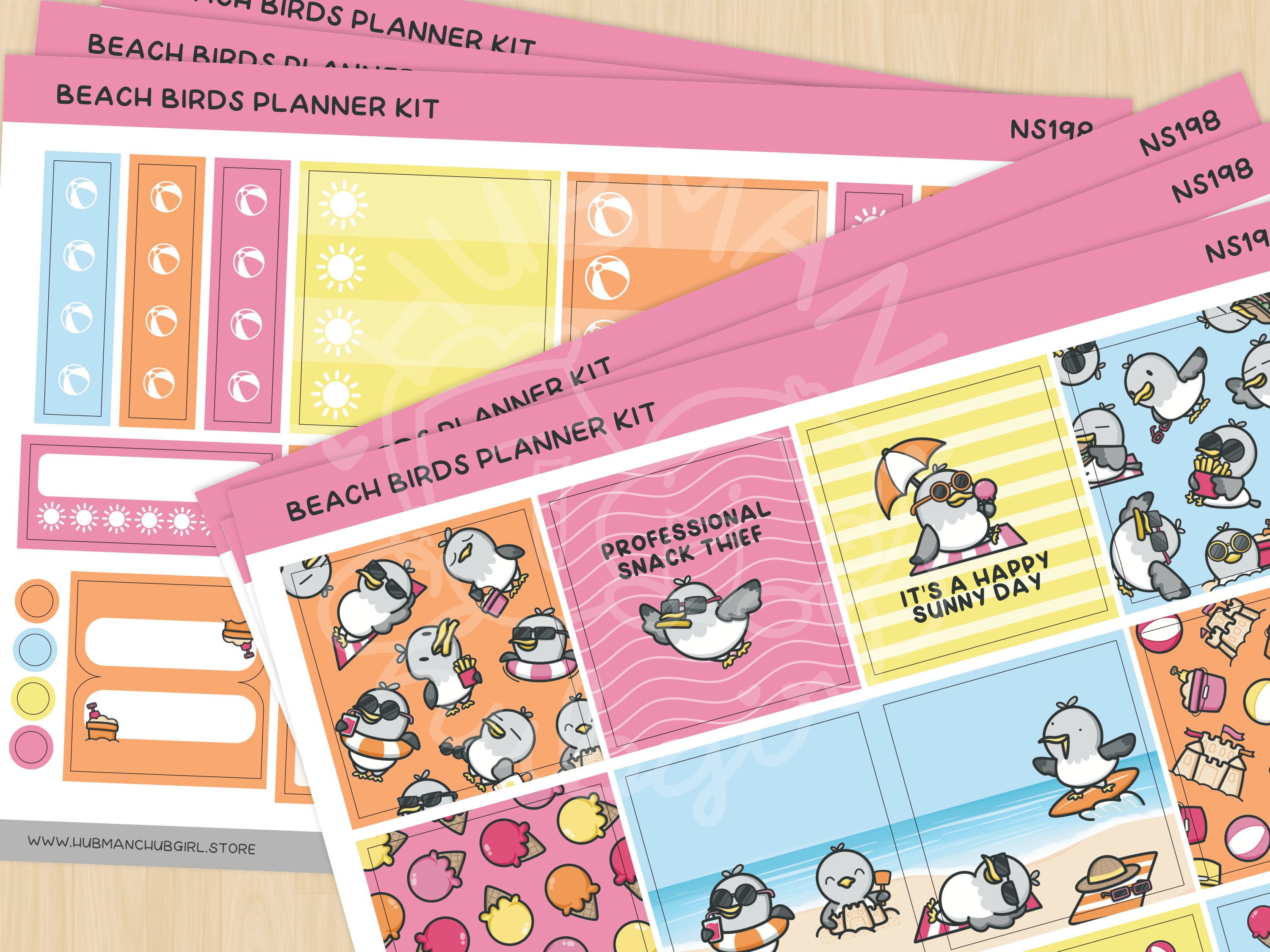 Beach Birds Planner Kit (Set of 6)
