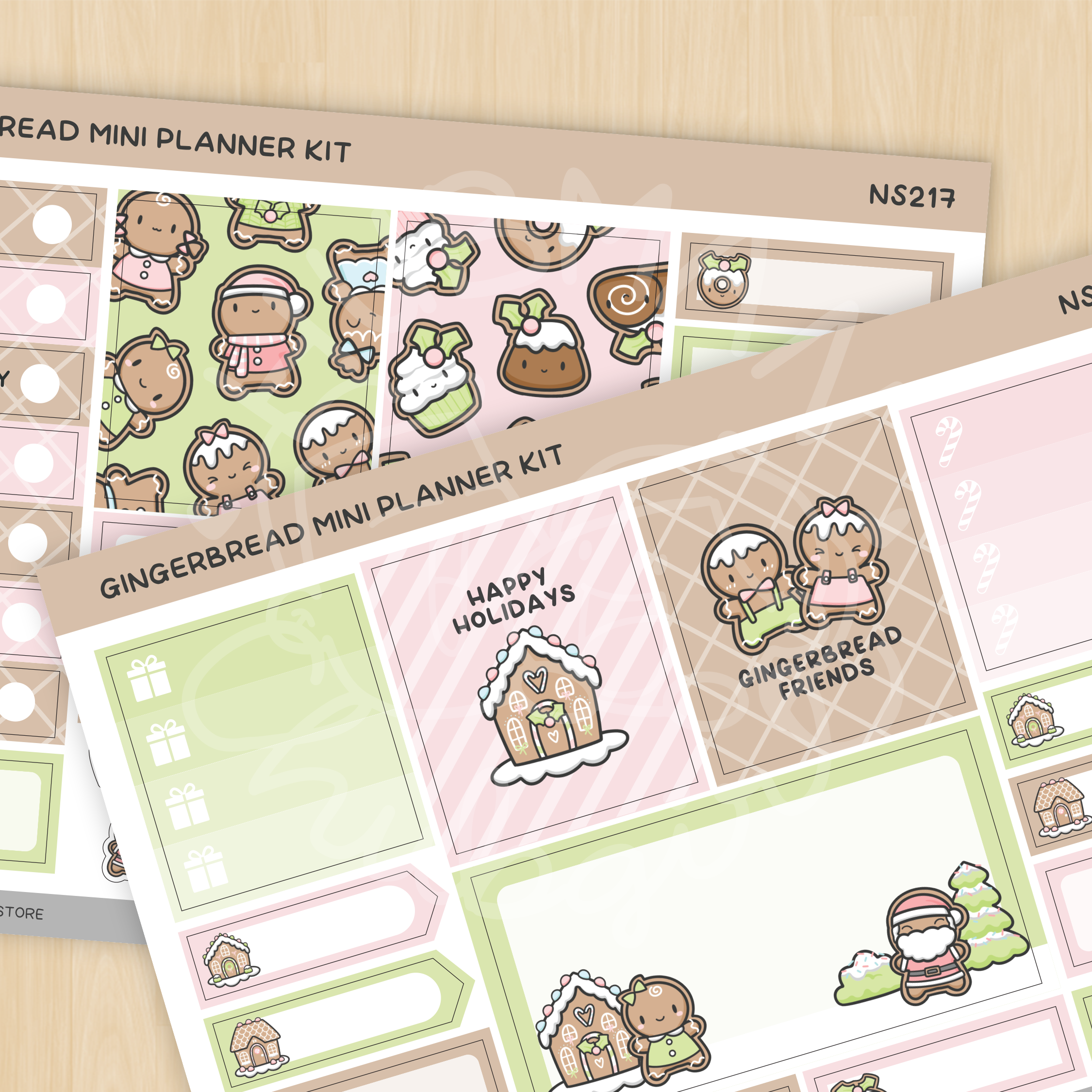 Gingerbread Mini Planner Kit