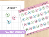 Numbers - Sweets Town Planner Stickers