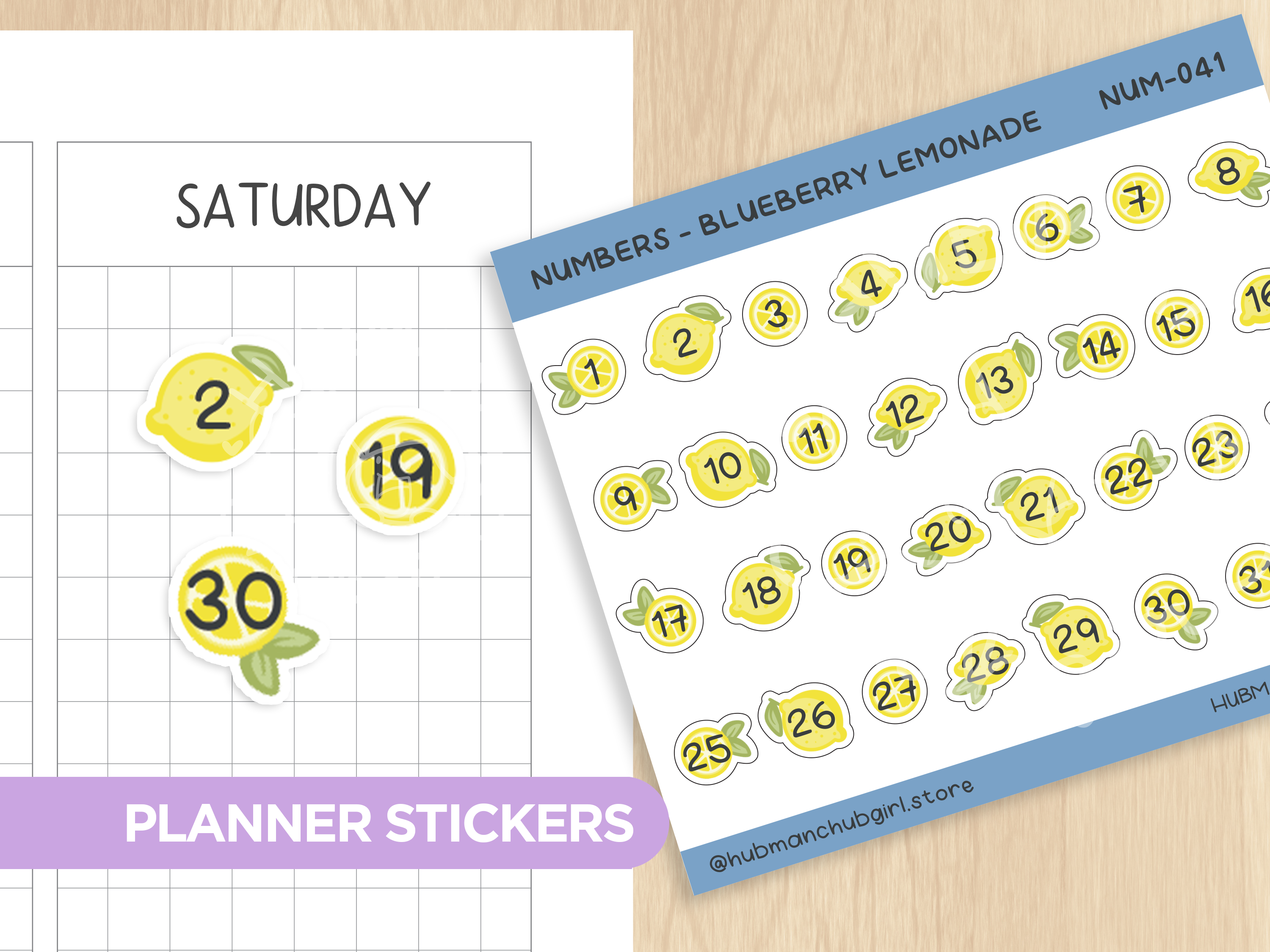 Blueberry Lemonade Journaling Extras Sticker Set