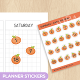 Numbers - Capy Autumn Planner Stickers