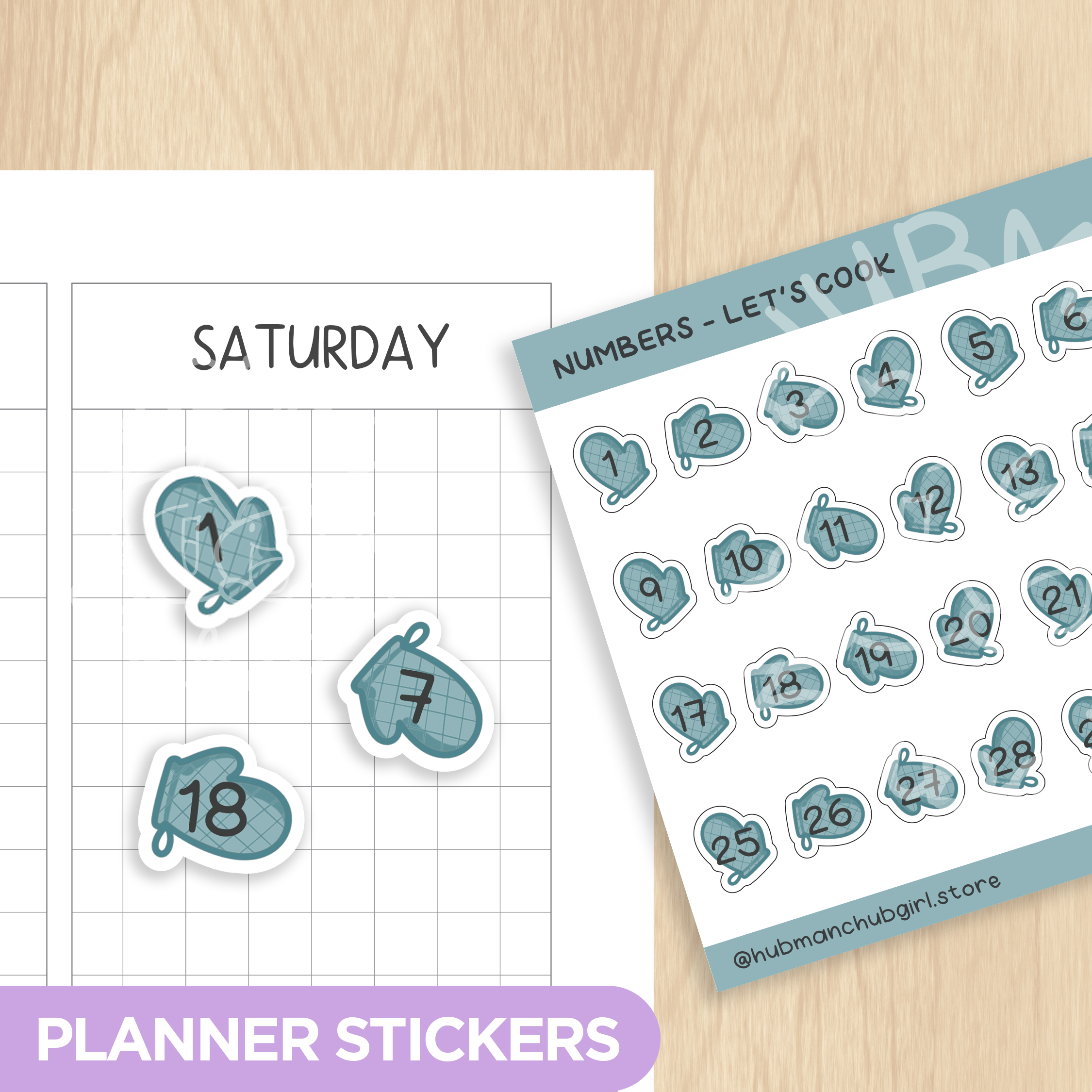 Numbers - Let's Cook Planner Stickers