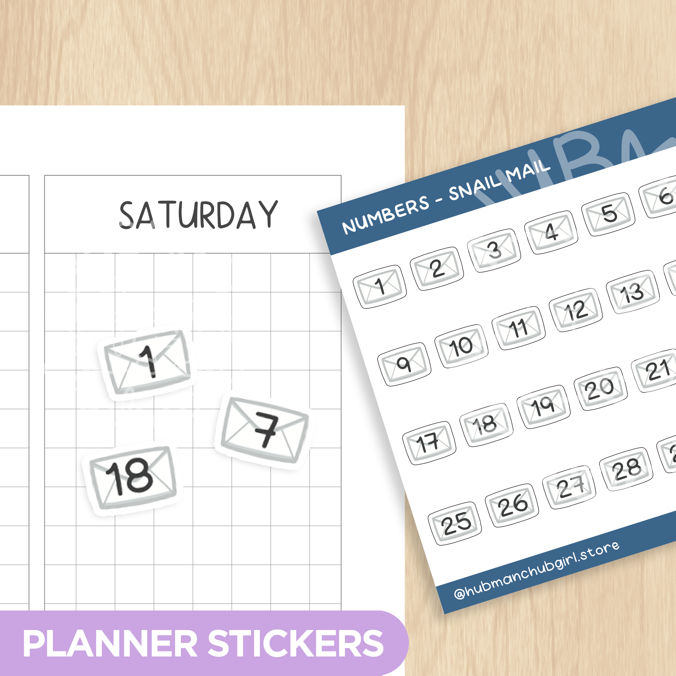 Numbers - Snail Mail Planner Stickers