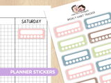 Weekly Habit Tracker - Three Little Pigs Theme Palette