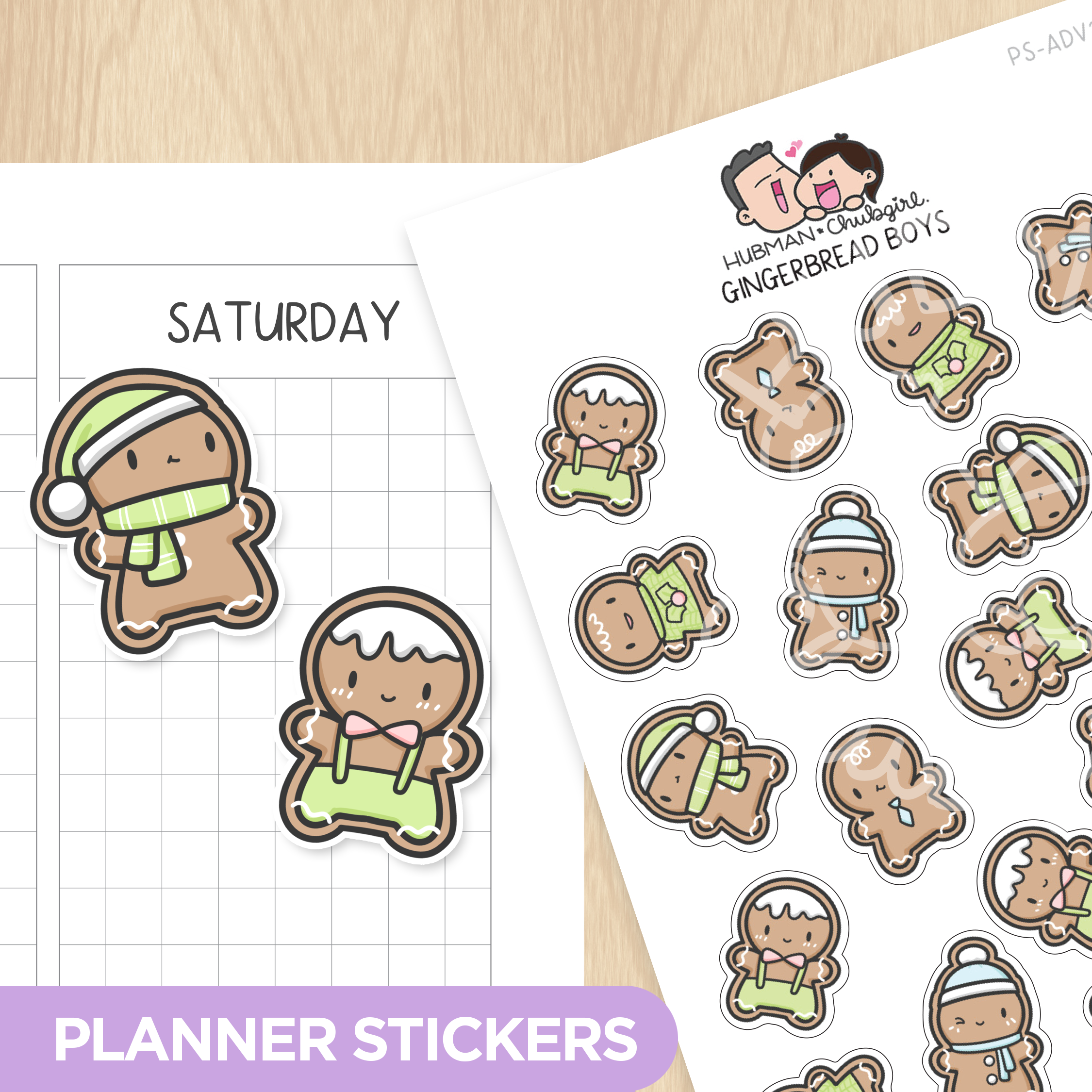 Gingerbread Sticker Set