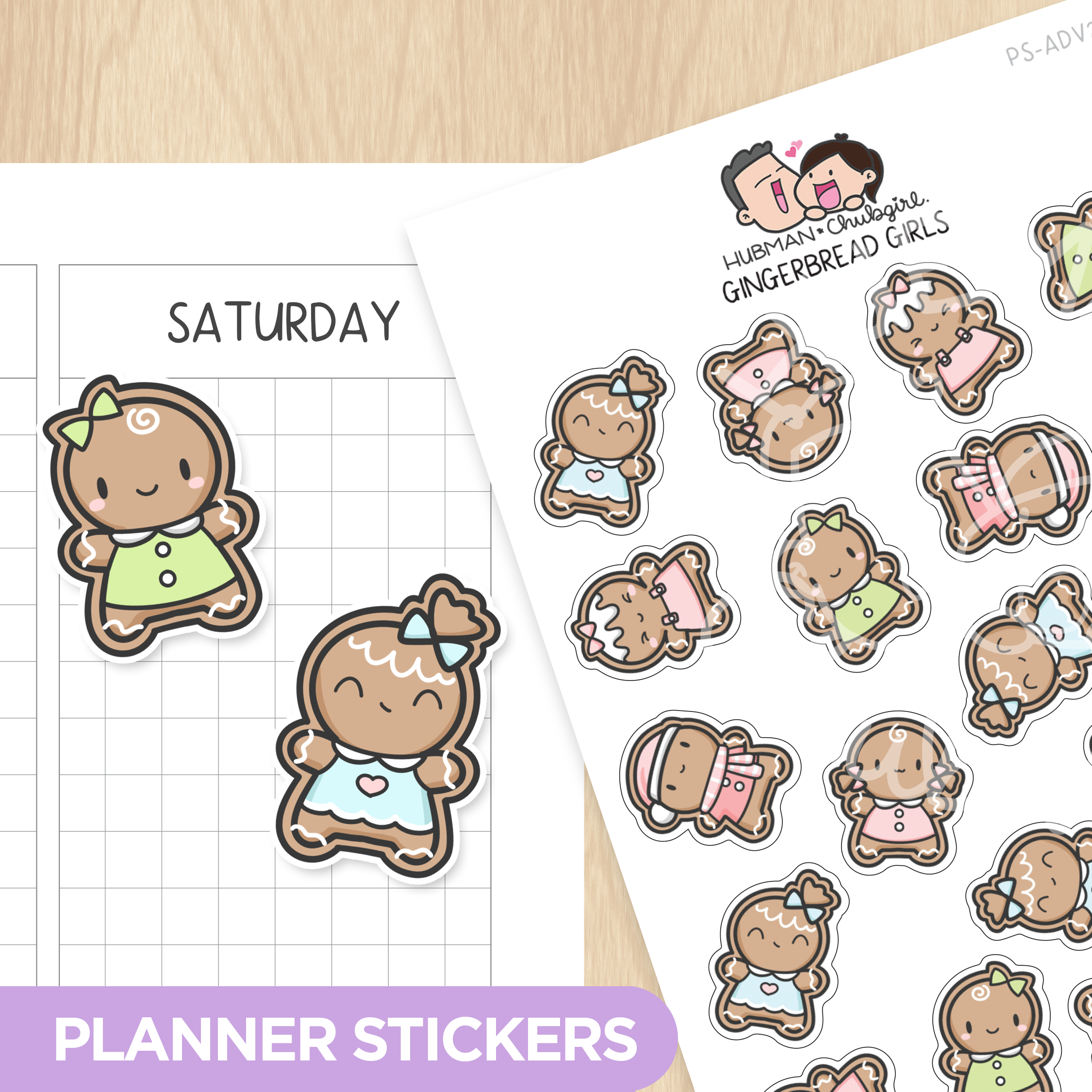 Gingerbread Sticker Set