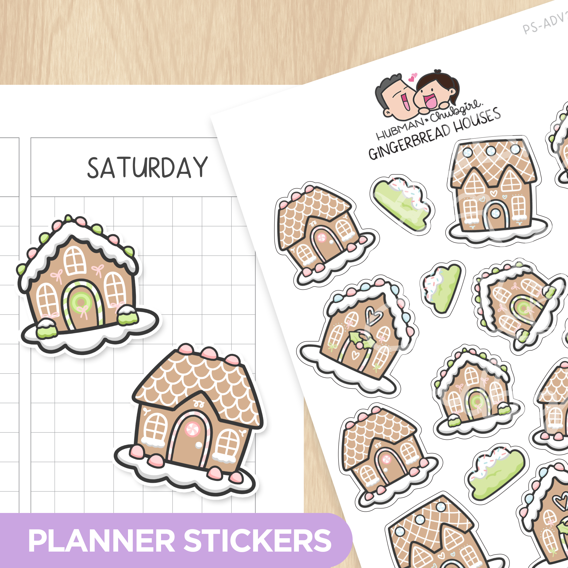Gingerbread Sticker Set
