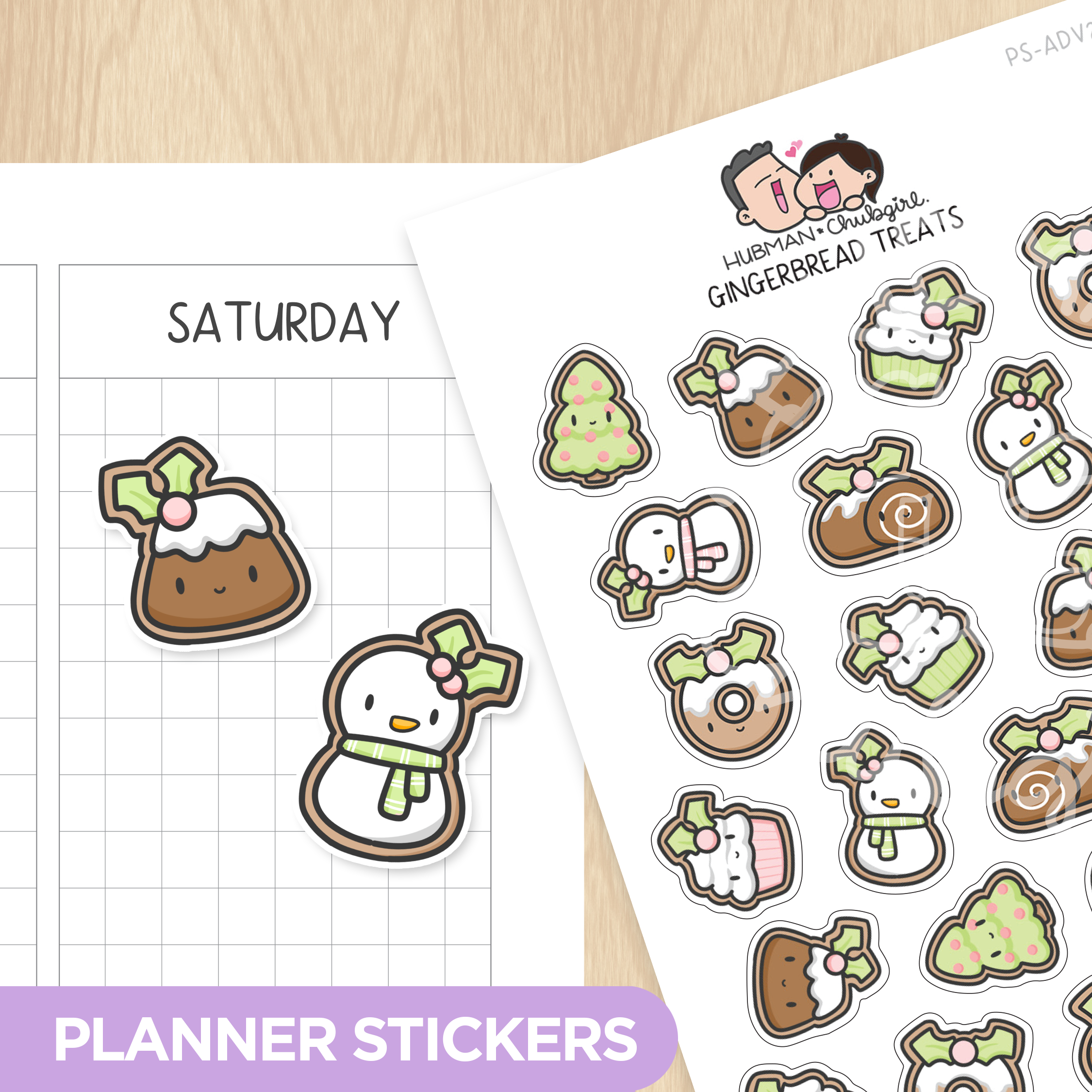 Gingerbread Sticker Set