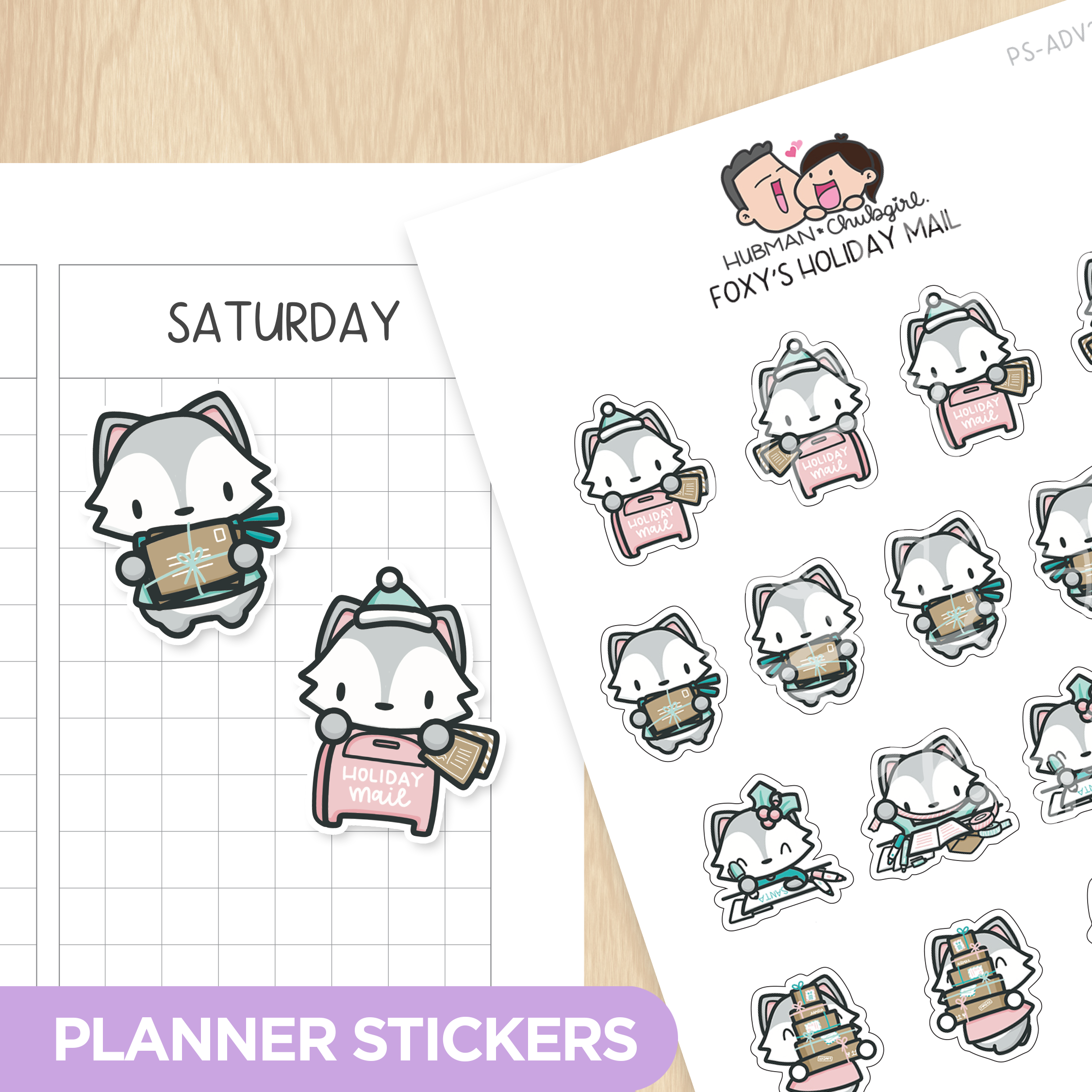 Holiday Happy Mail Sticker Set