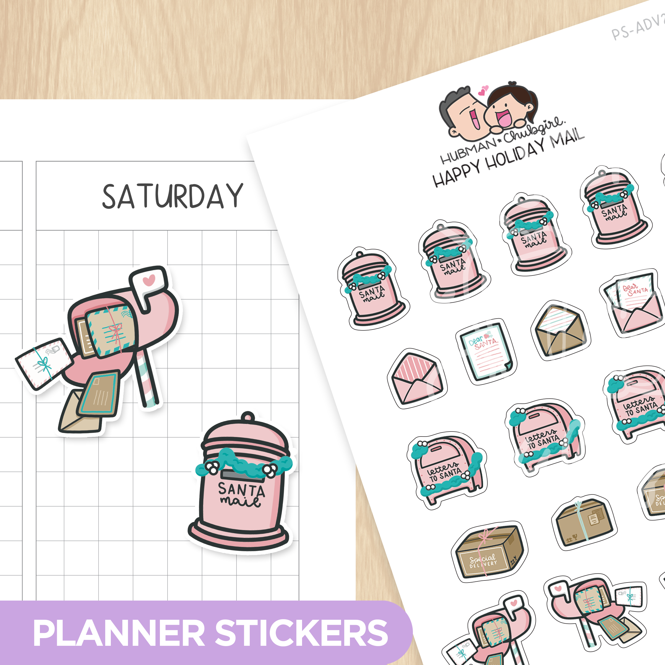 Holiday Happy Mail Sticker Set