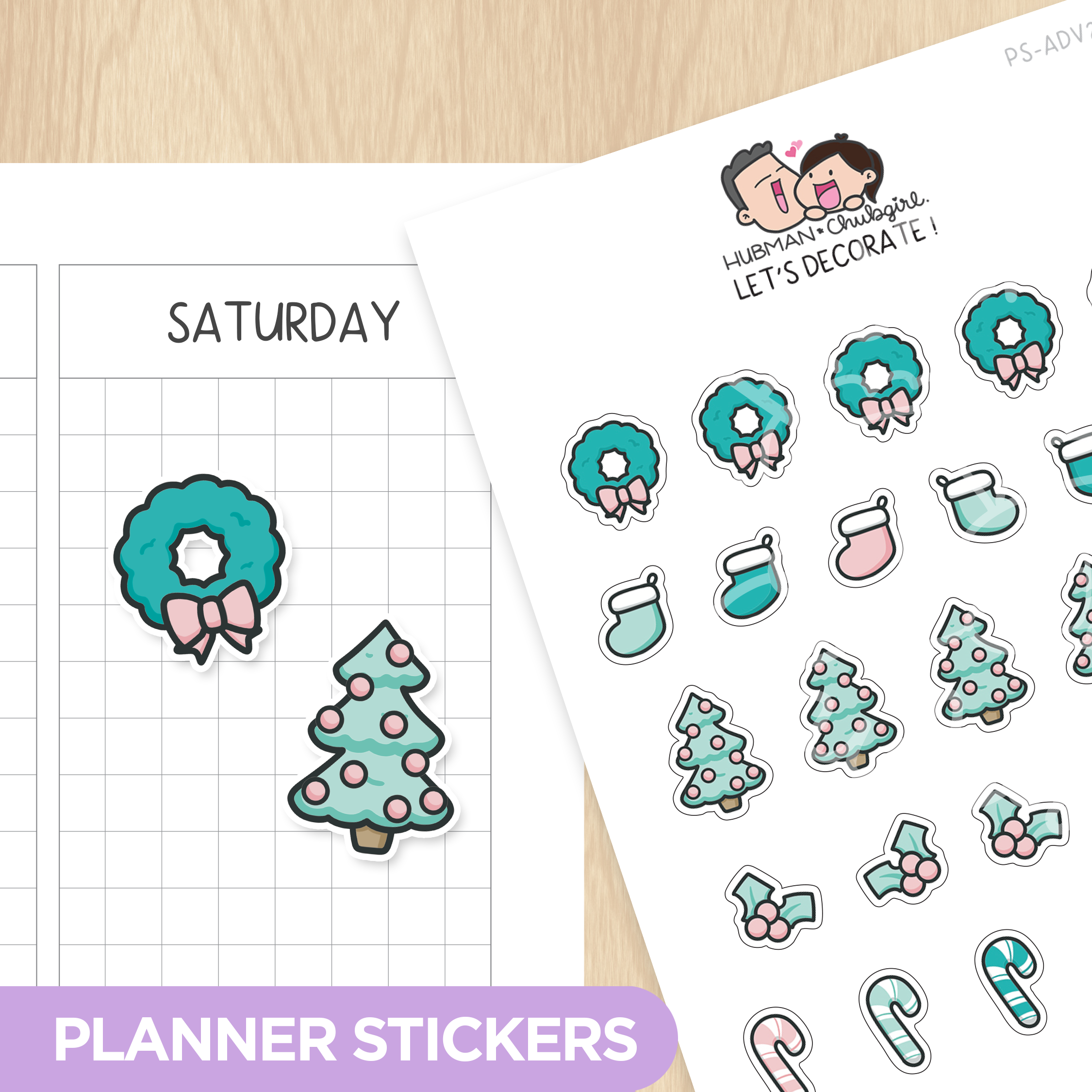 Holiday Happy Mail Sticker Set