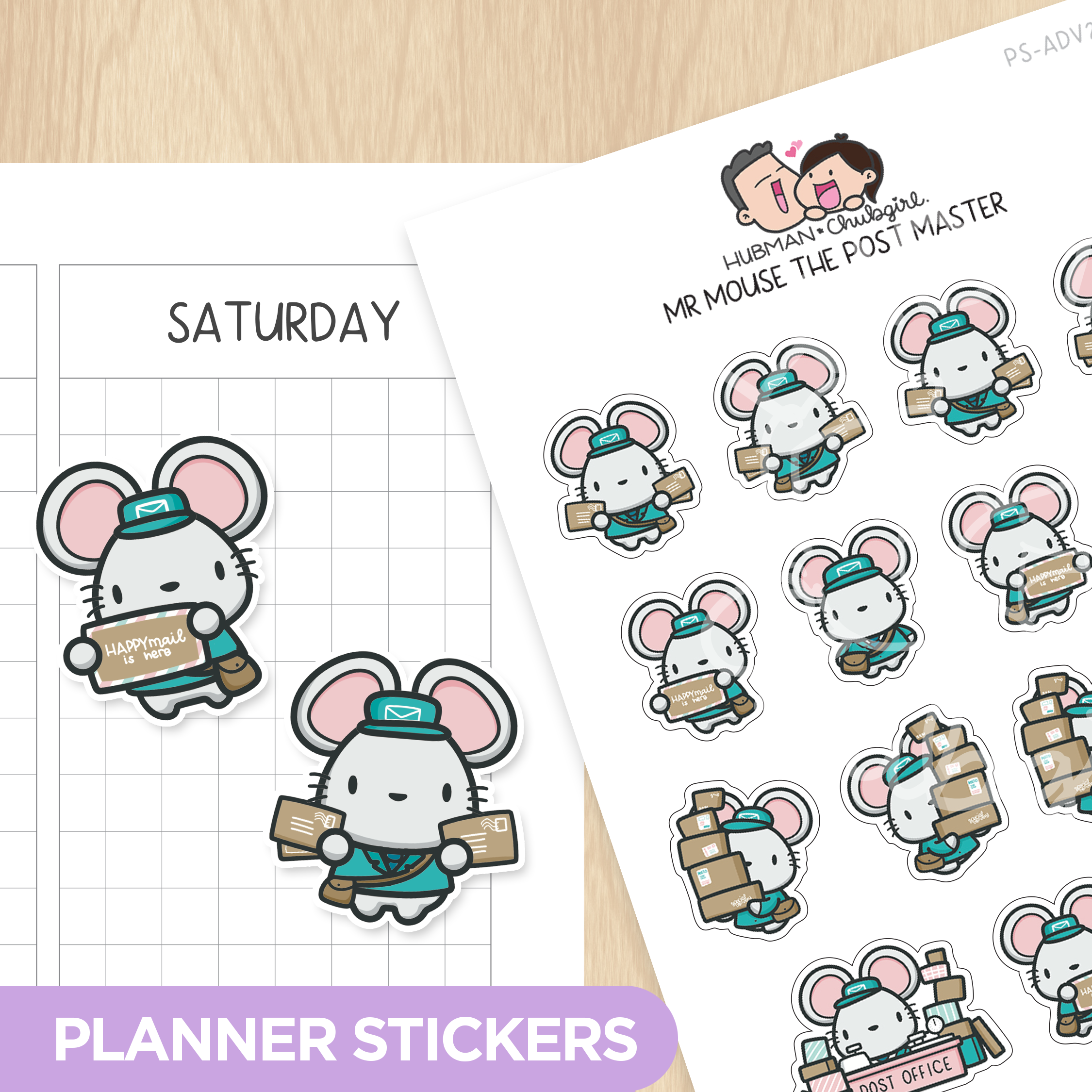 Holiday Happy Mail Sticker Set