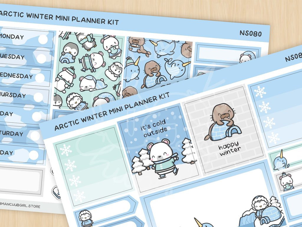 Arctic Winter Mini Planner Kit (Set of 2) – Hubman and Chubgirl