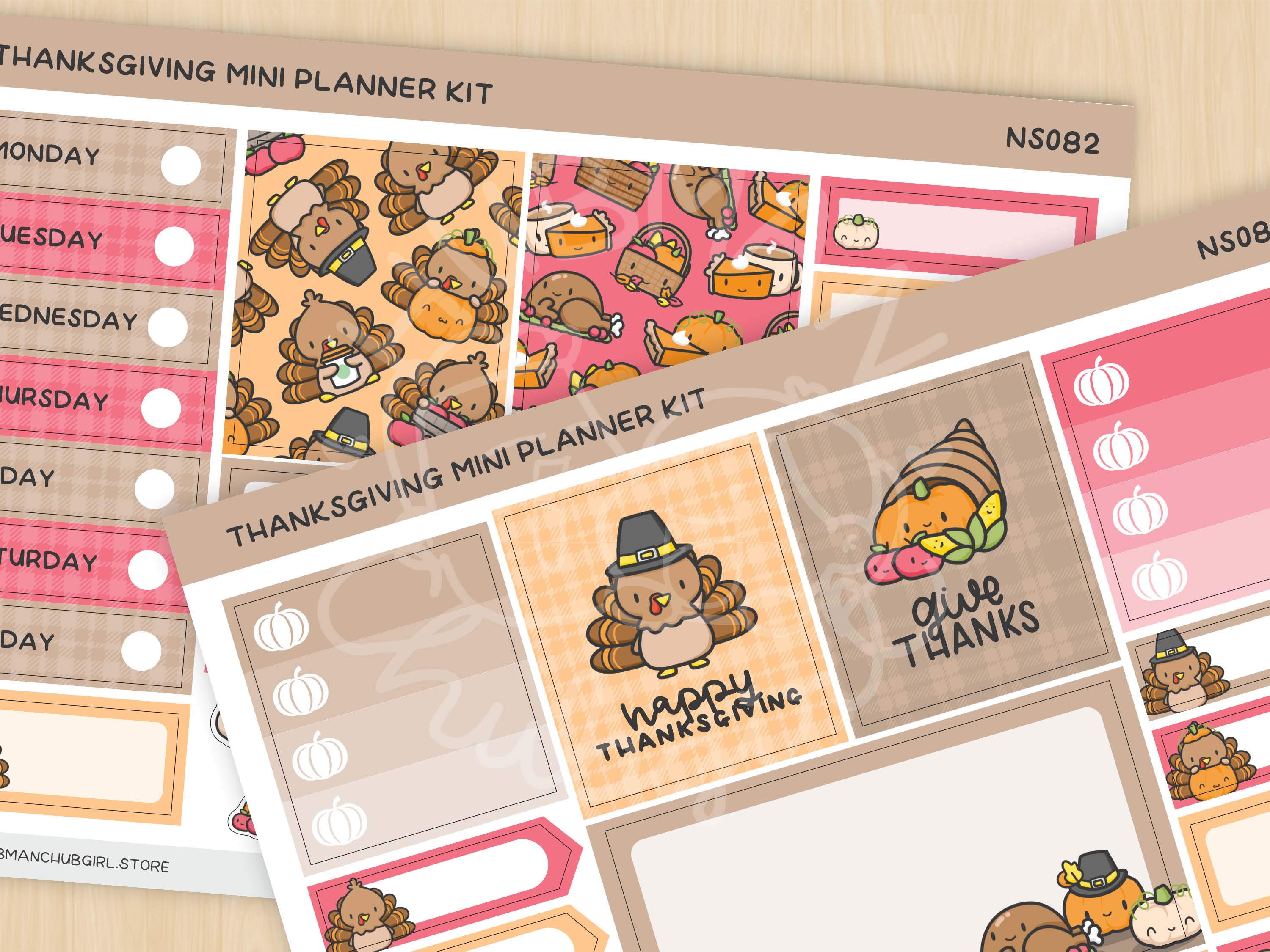 Thanksgiving Mini Planner Kit (Set of 2)