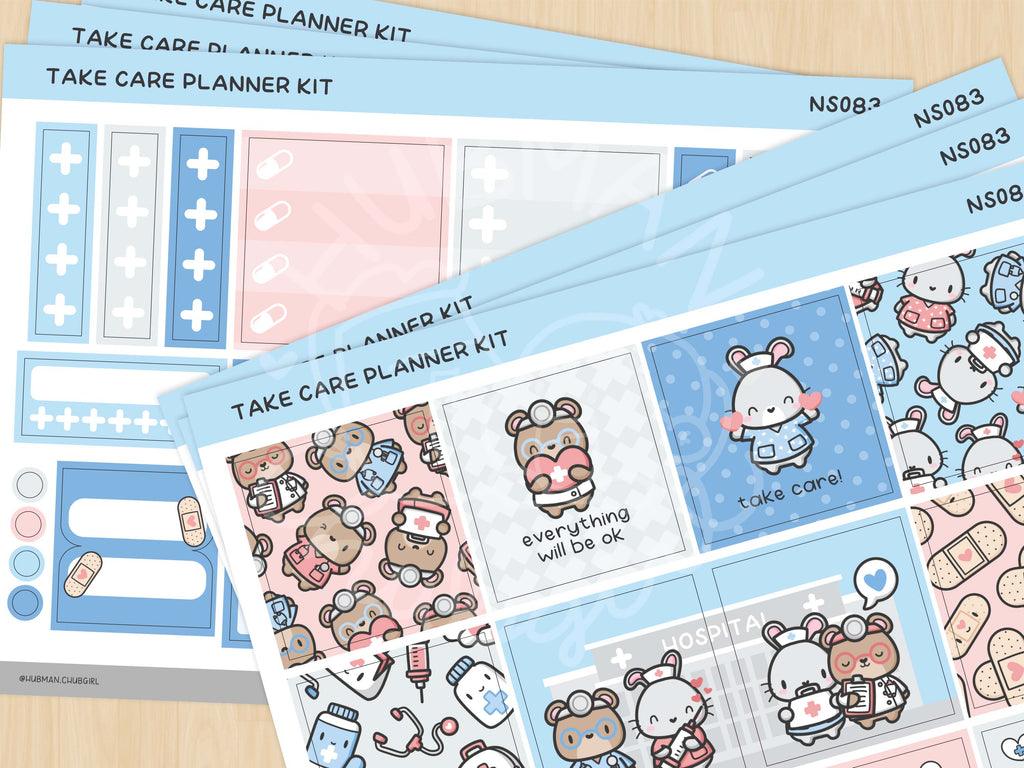 Self-Care Bear - Therapy Planner Stickers – Hubman and Chubgirl
