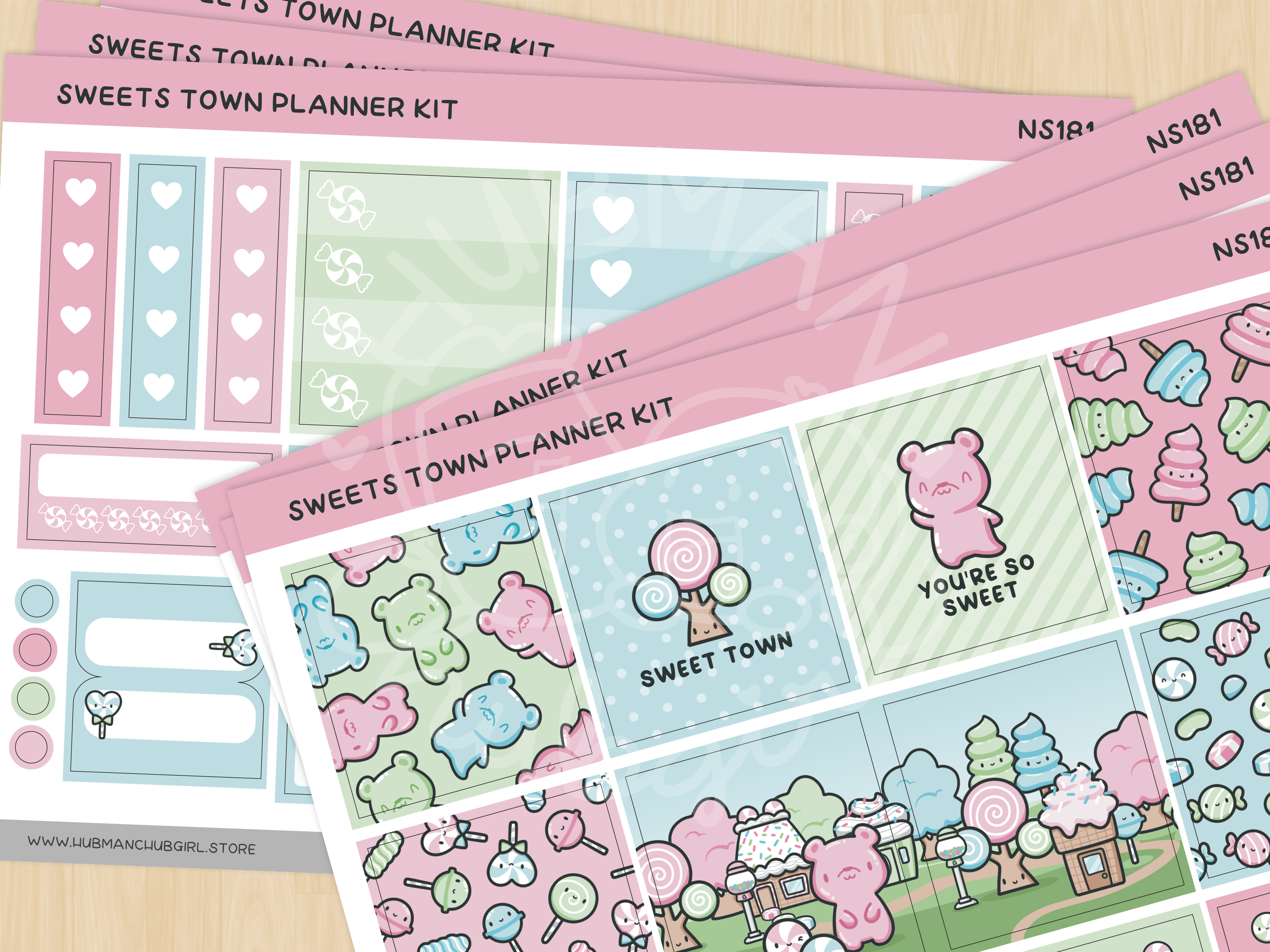 Sweets Town Planner Kit (Set of 6)