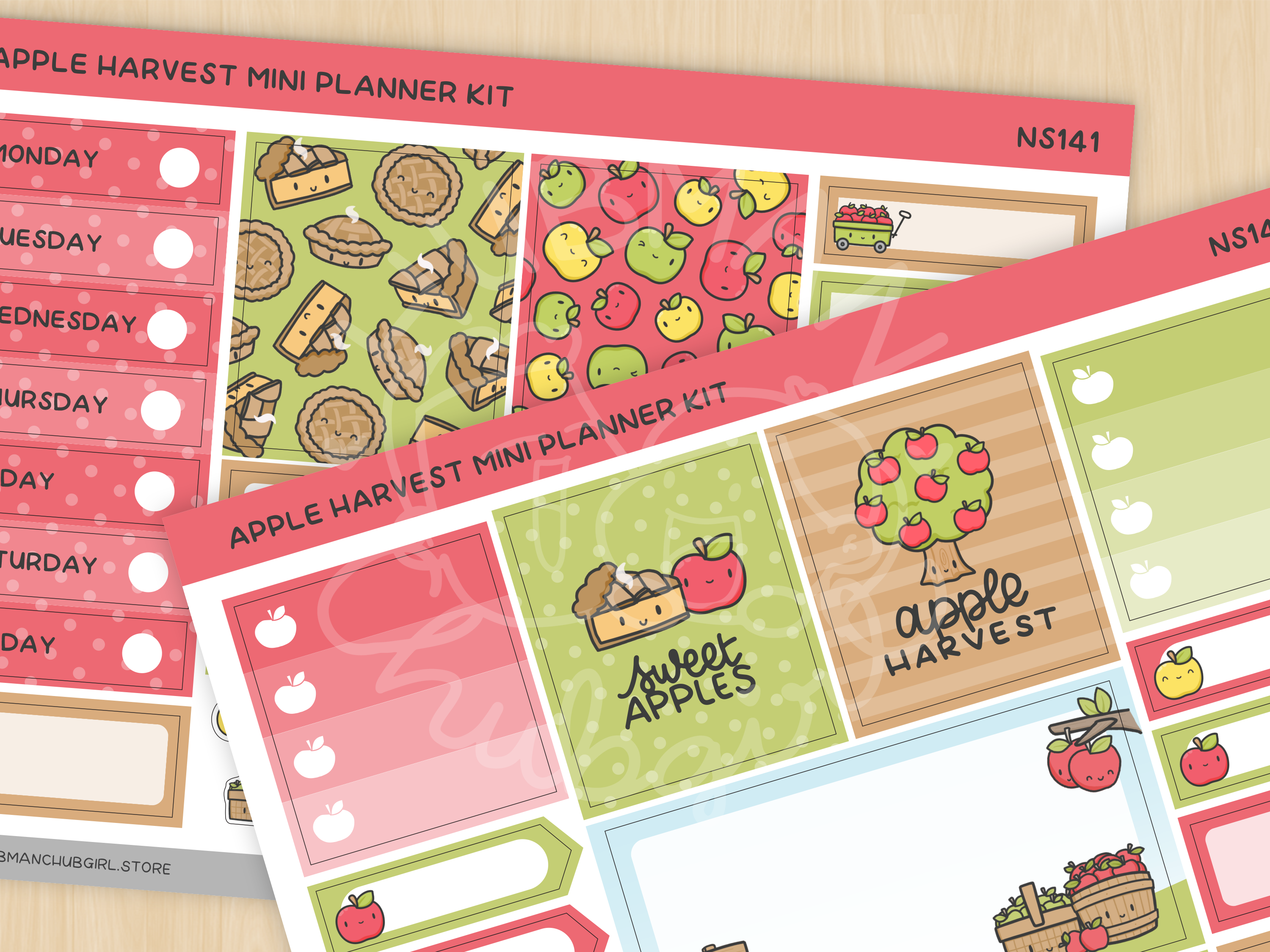 Apple Harvest Mini Planner Kit (Set of 2)