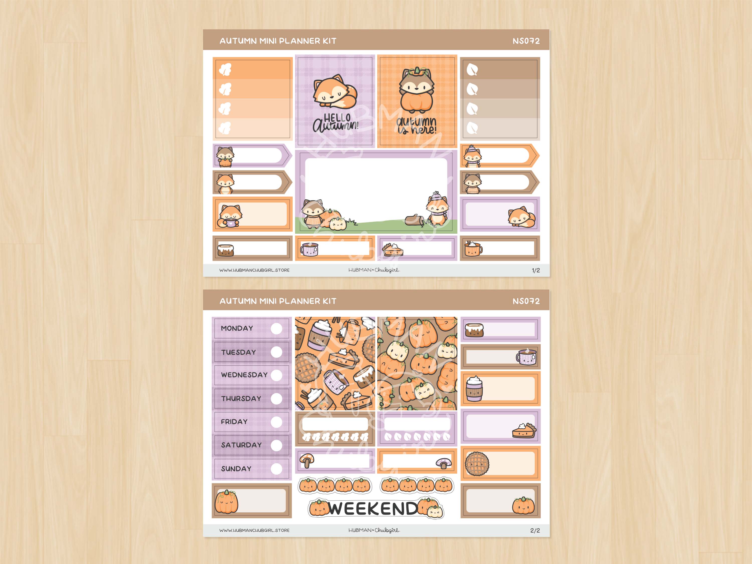 Autumn Mini Planner Kit (Set of 2)