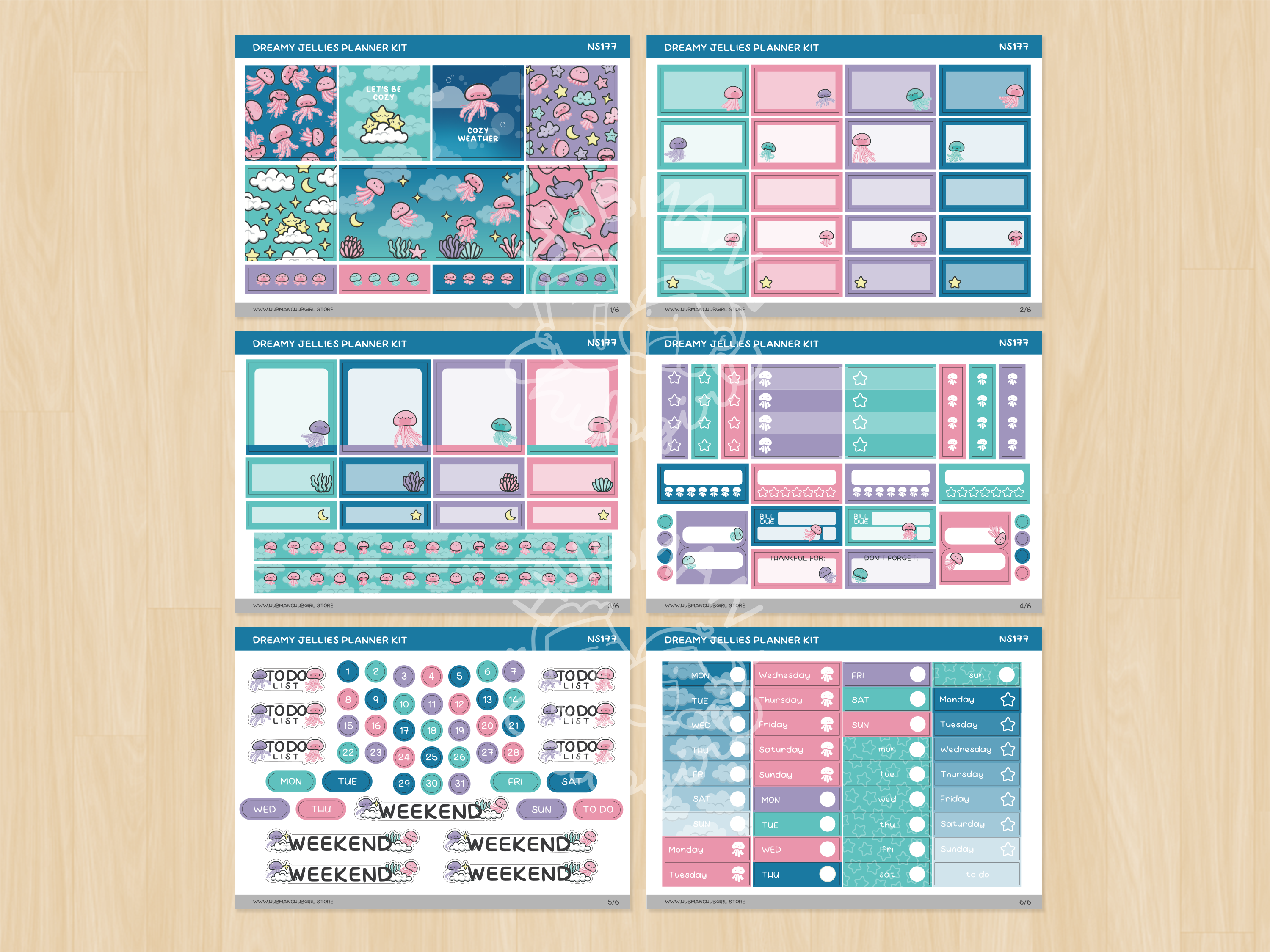 Dreamy Jellies Planner Kit (Set of 6)