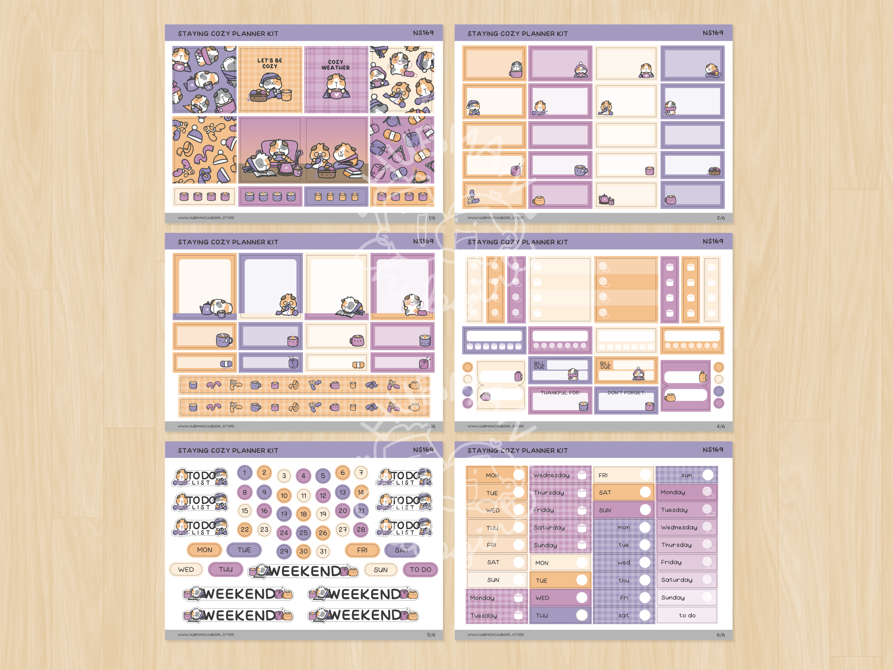 Staying Cozy Planner Kit (Set of 6)