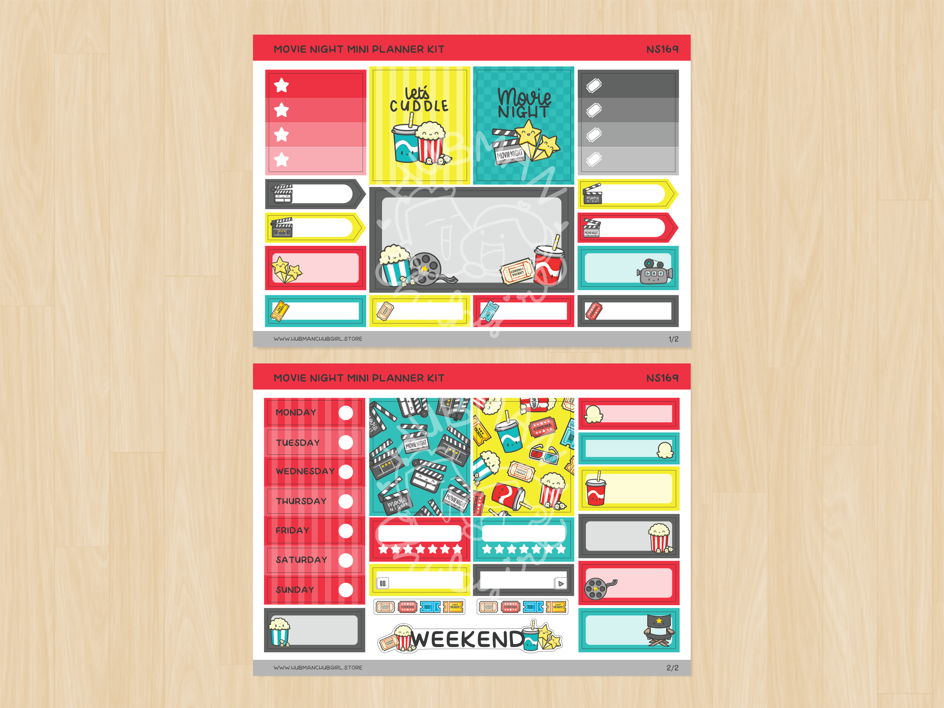 Movie Night Planner Kit (Set of 2)