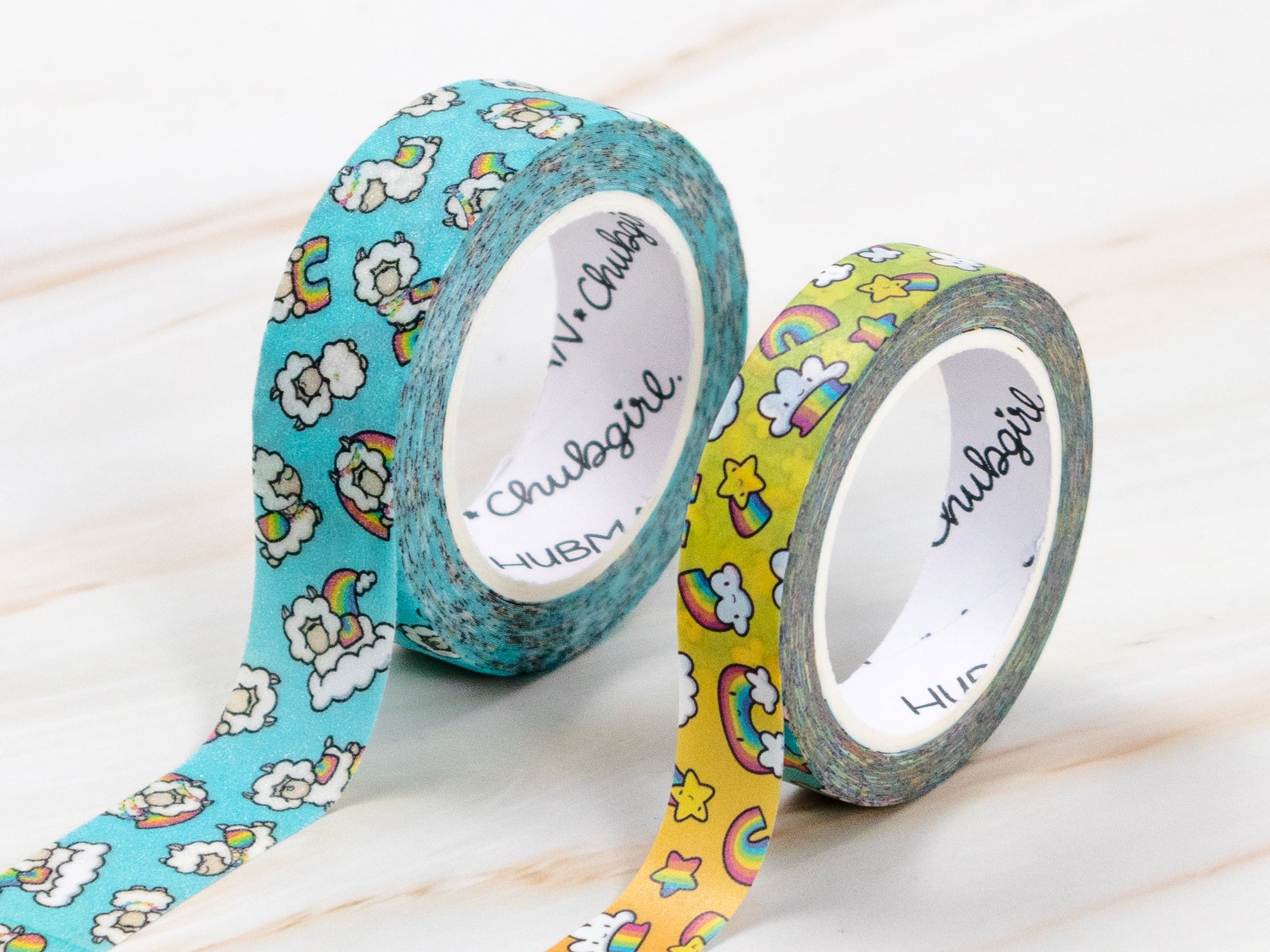 Rainbow Llamas Washi Tapes (Set of 2)