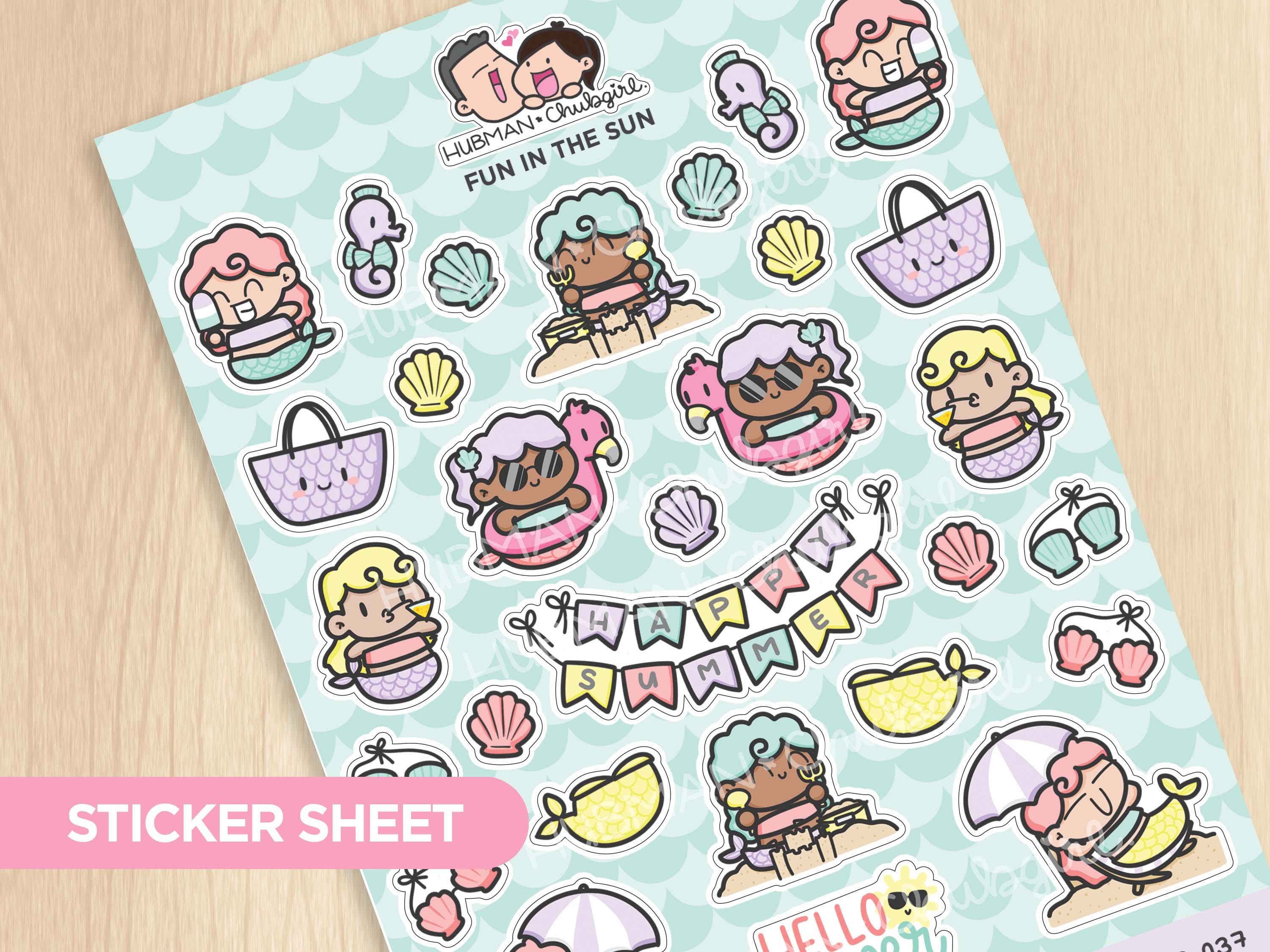 Summer Mermaids Sticker Set