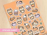 Autumn Foxes Sticker Set