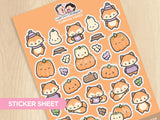 Pumpkin Fox Sticker Sheet