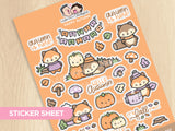 Autumn Foxes Sticker Set