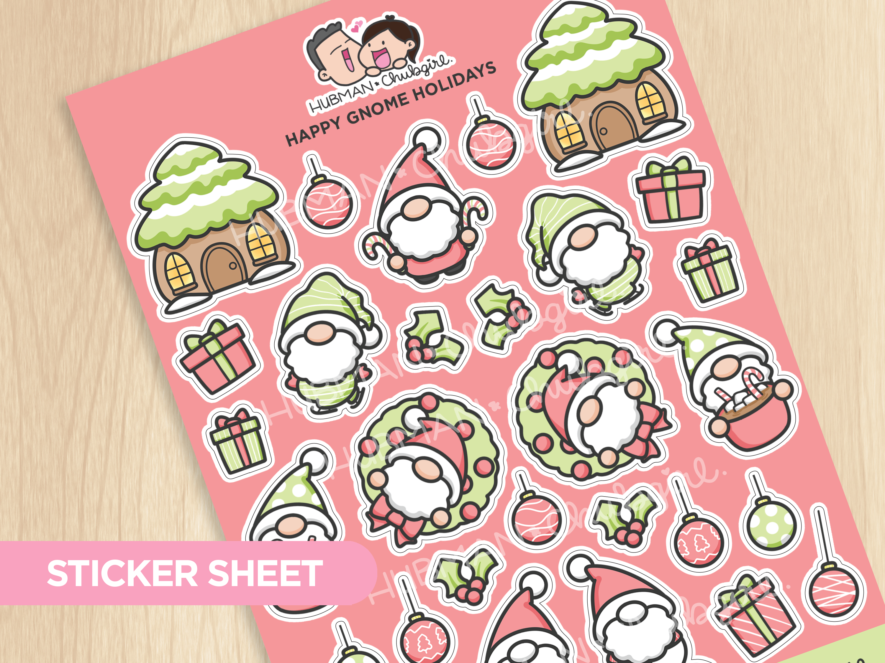 Xmas Gnomes Sticker Set