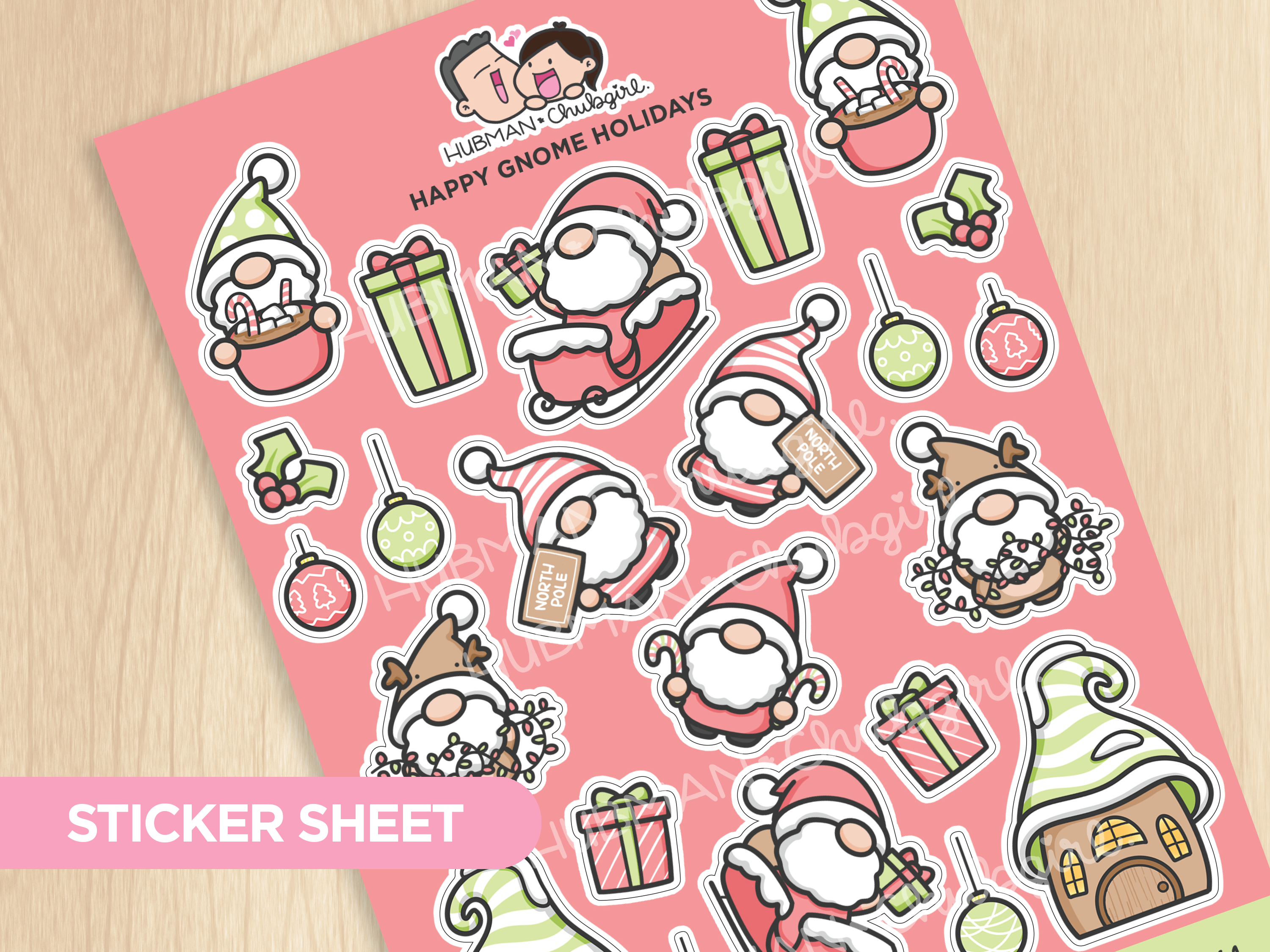 Christmas in Gnome-Ville Sticker Sheet