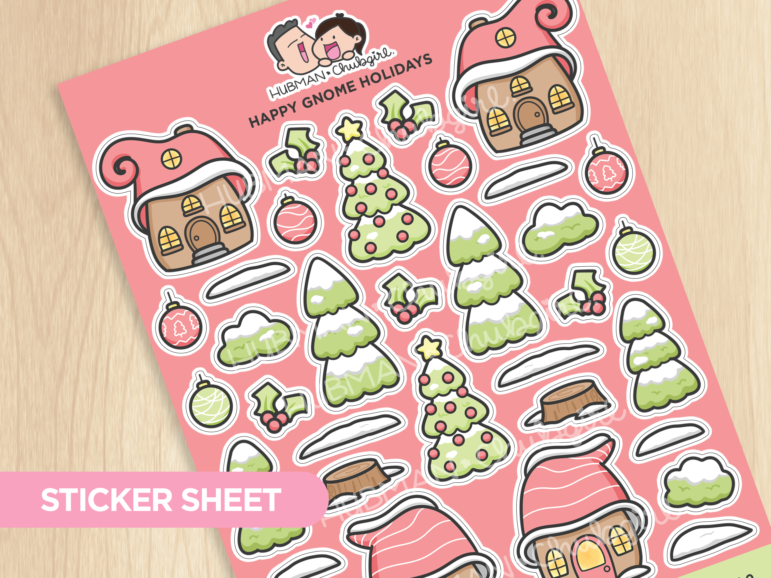 Xmas Gnomes Sticker Set