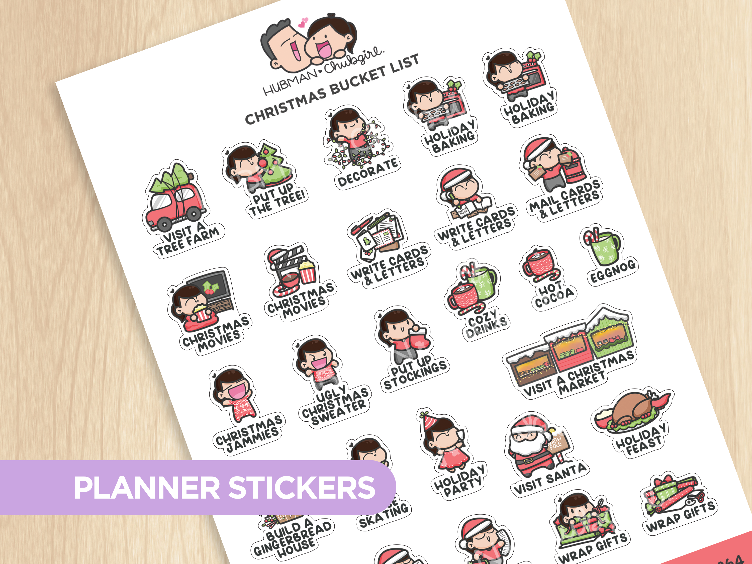 Christmas Bucketlist Sticker Sheet